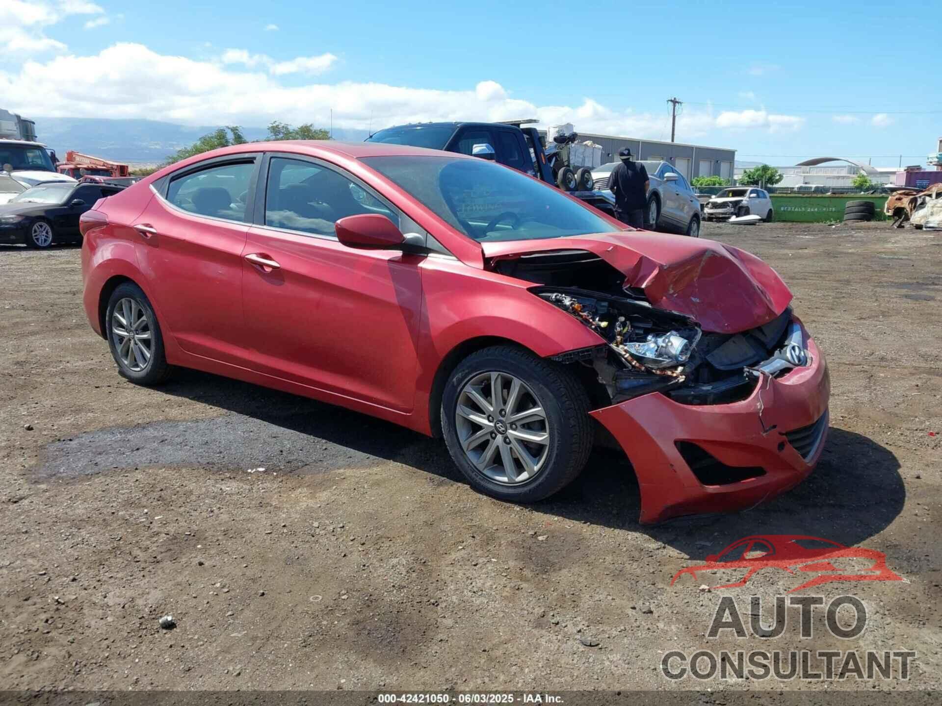 HYUNDAI ELANTRA 2015 - KMHDH4AE6FU322473