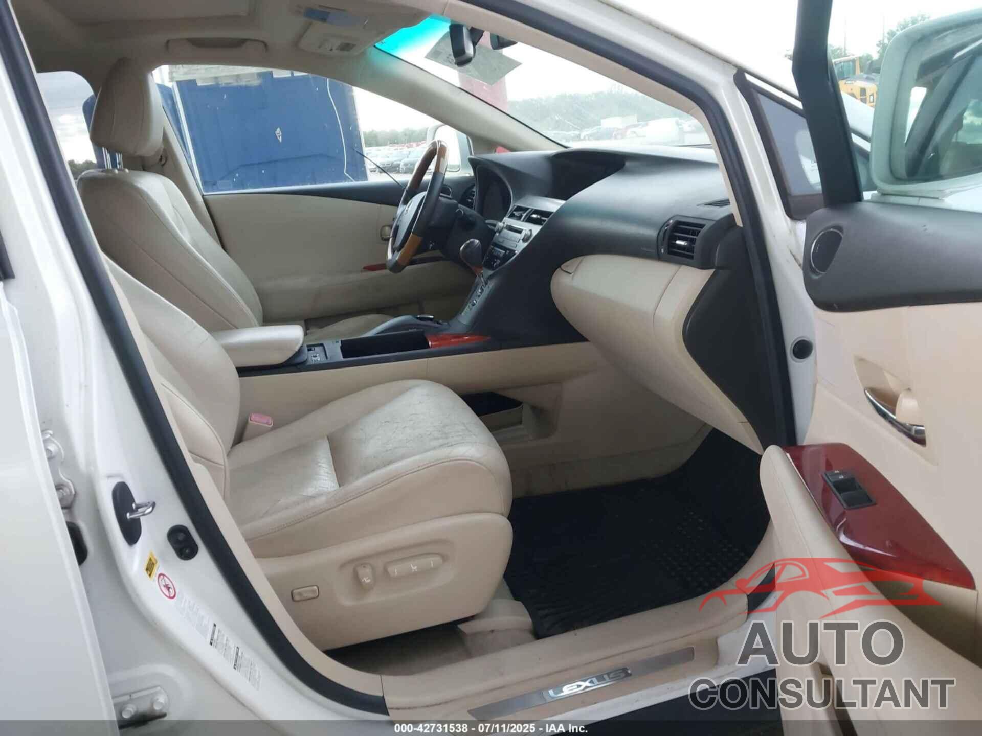 LEXUS RX 350 2010 - 2T2BK1BA5AC009195