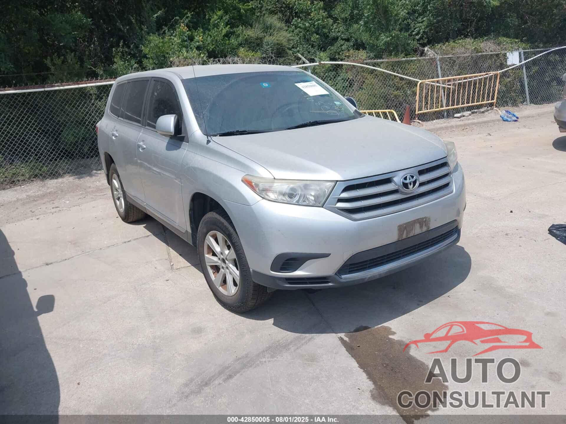TOYOTA HIGHLANDER 2012 - 5TDZA3EH5CS023912