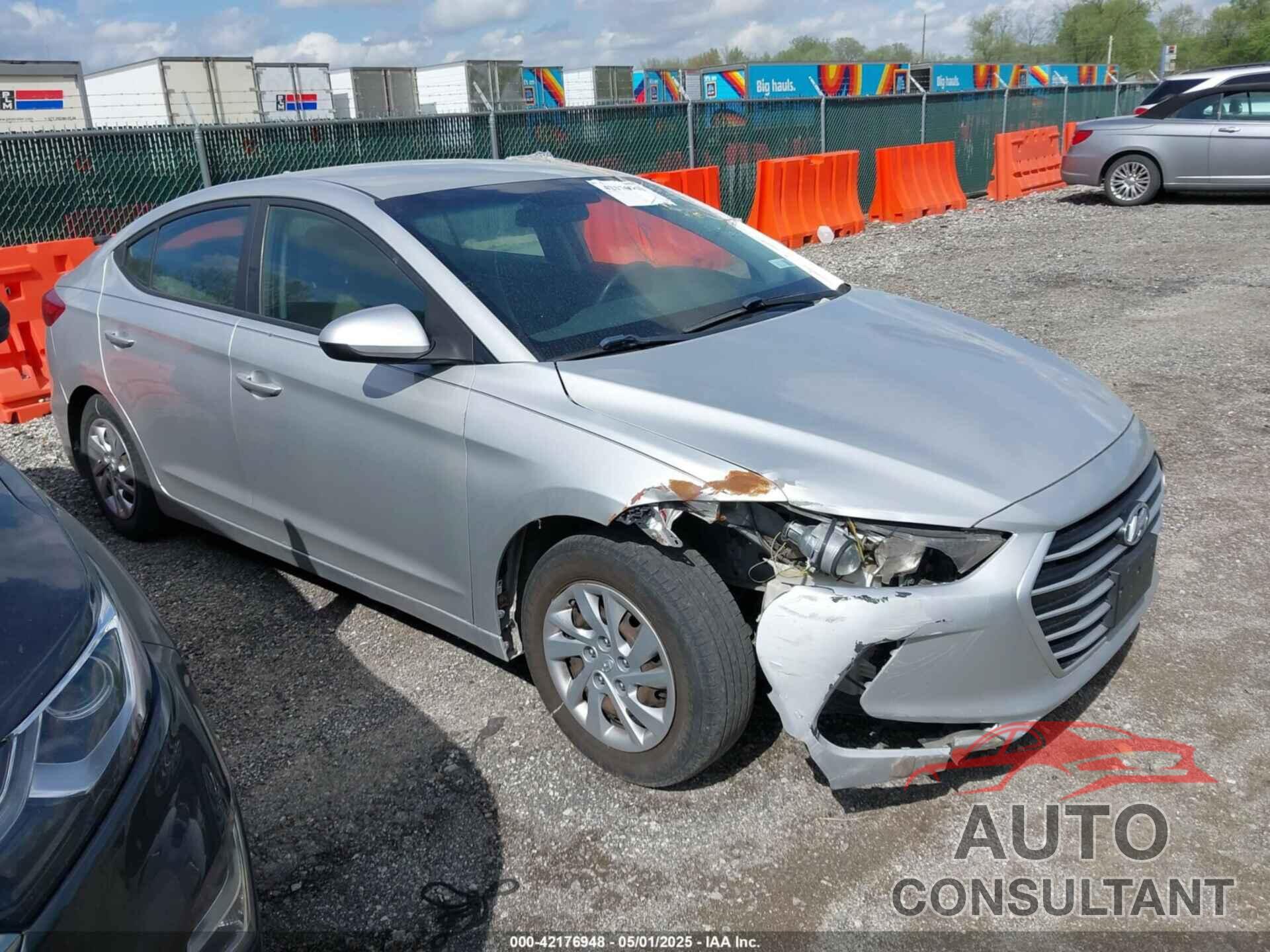 HYUNDAI ELANTRA 2017 - 5NPD74LFXHH198931