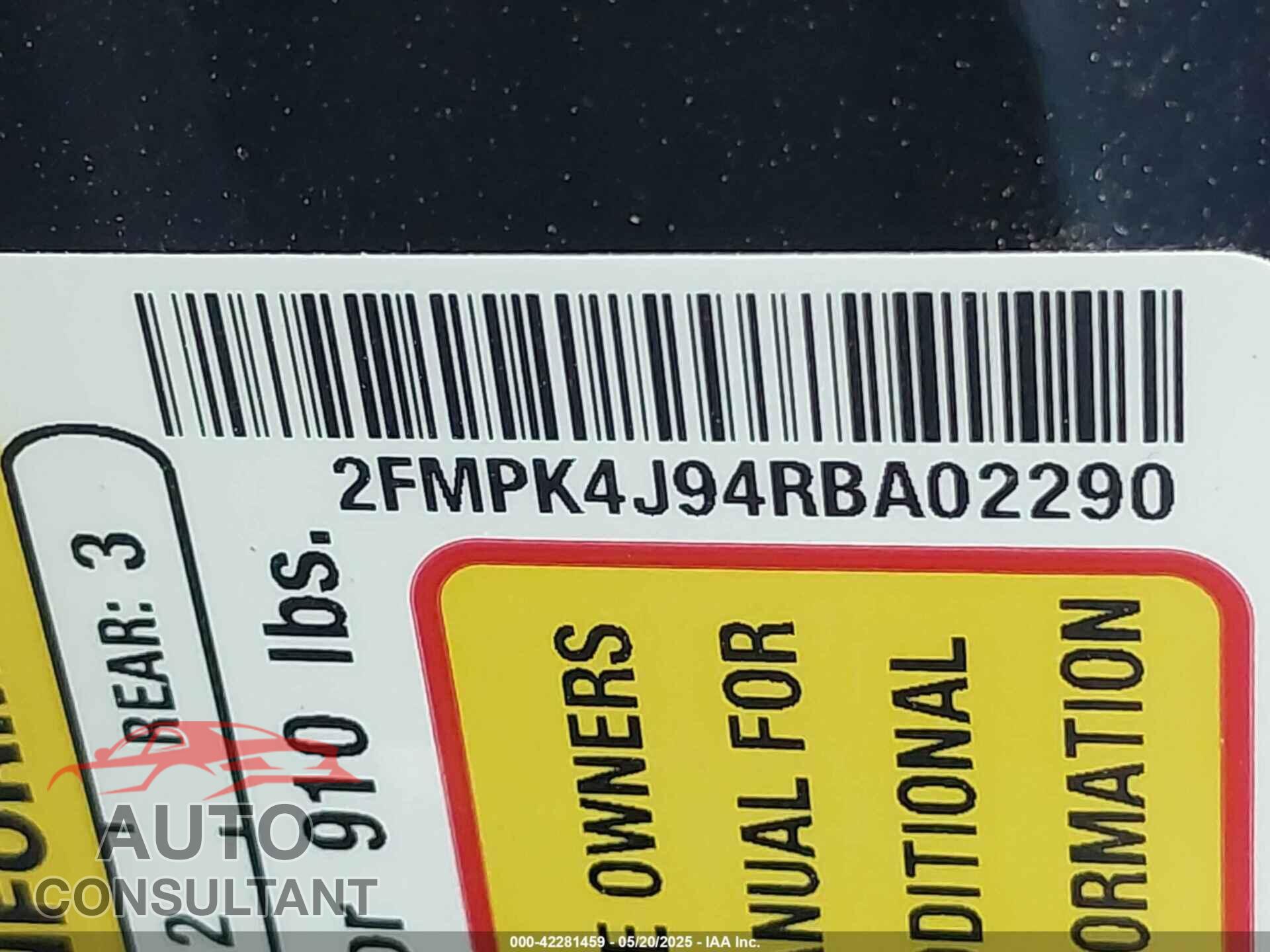FORD EDGE 2024 - 2FMPK4J94RBA02290