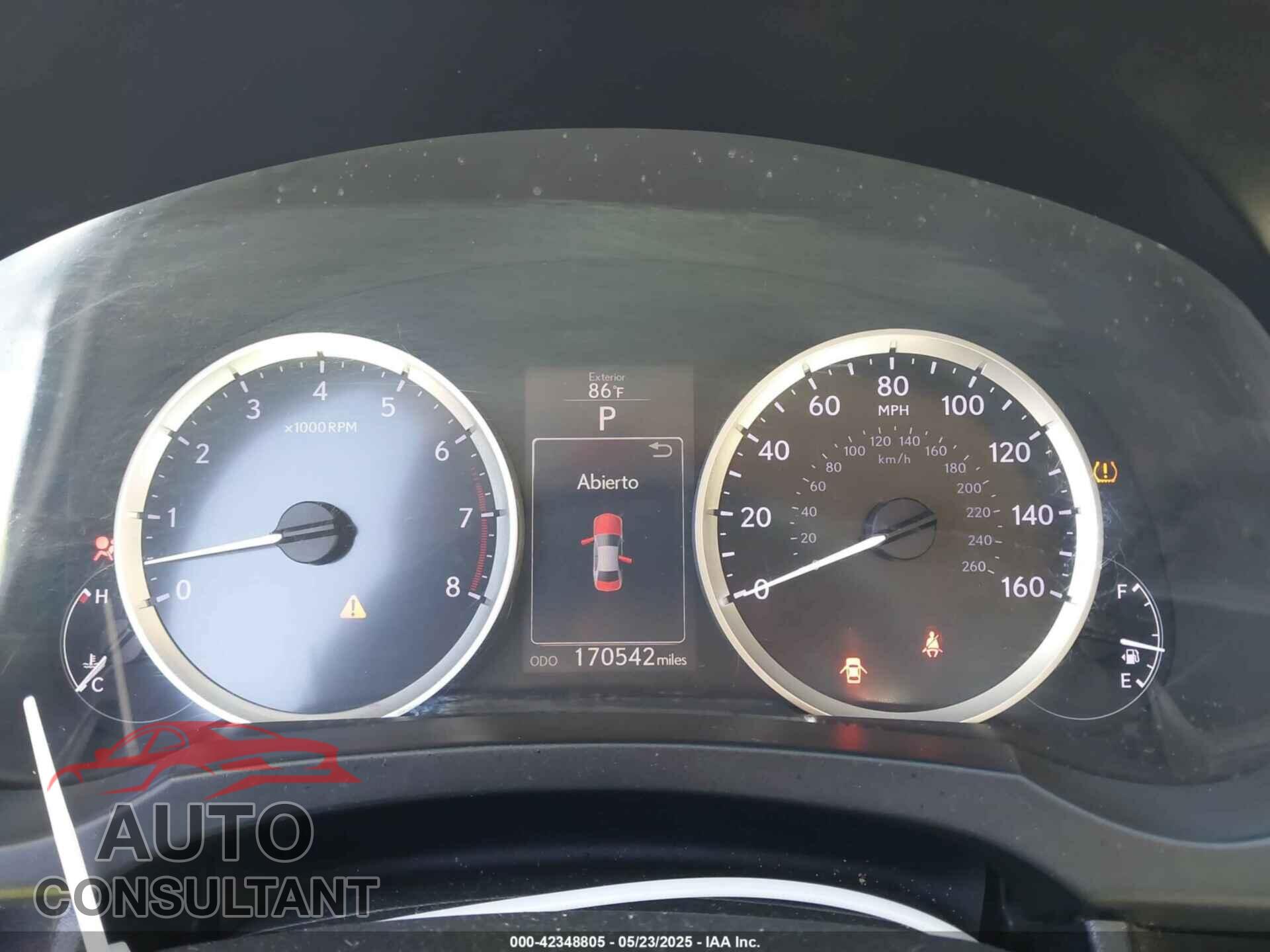 LEXUS IS 250 2015 - JTHBF1D22F5060588