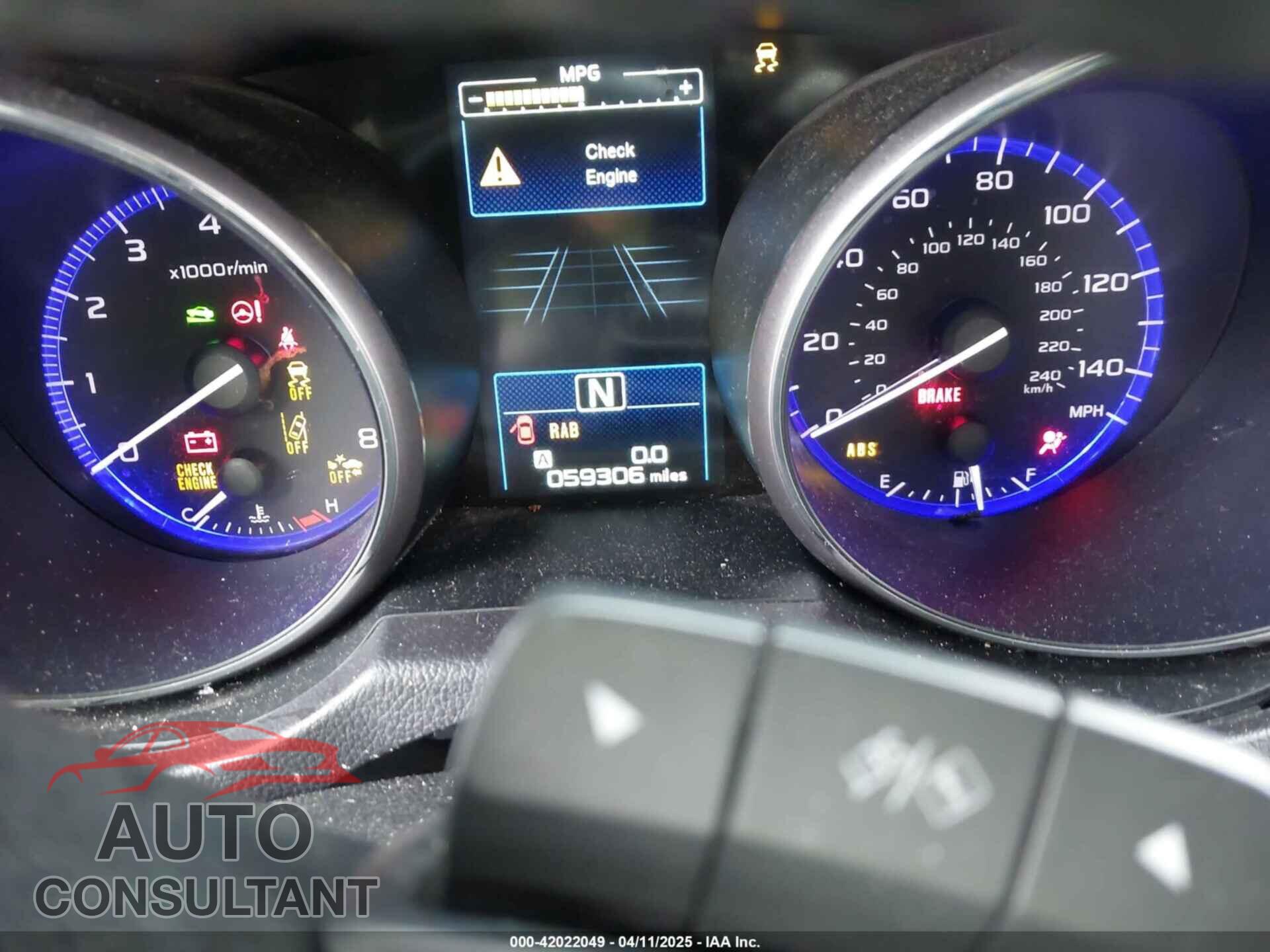 SUBARU OUTBACK 2017 - 4S4BSANC9H3290806