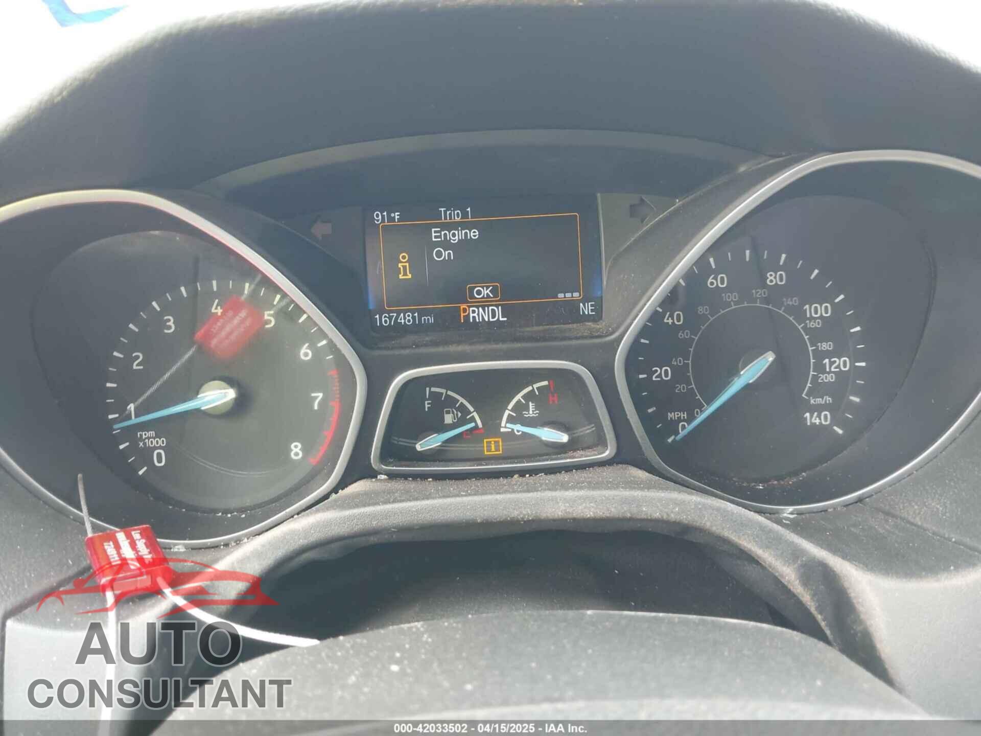 FORD FOCUS 2016 - 1FADP3F27GL389662