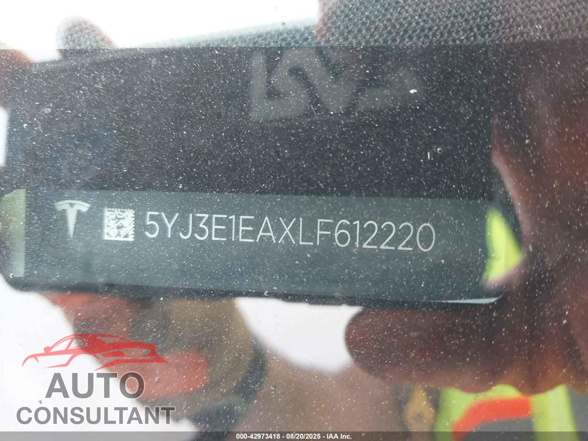 TESLA MODEL 3 2020 - 5YJ3E1EAXLF612220