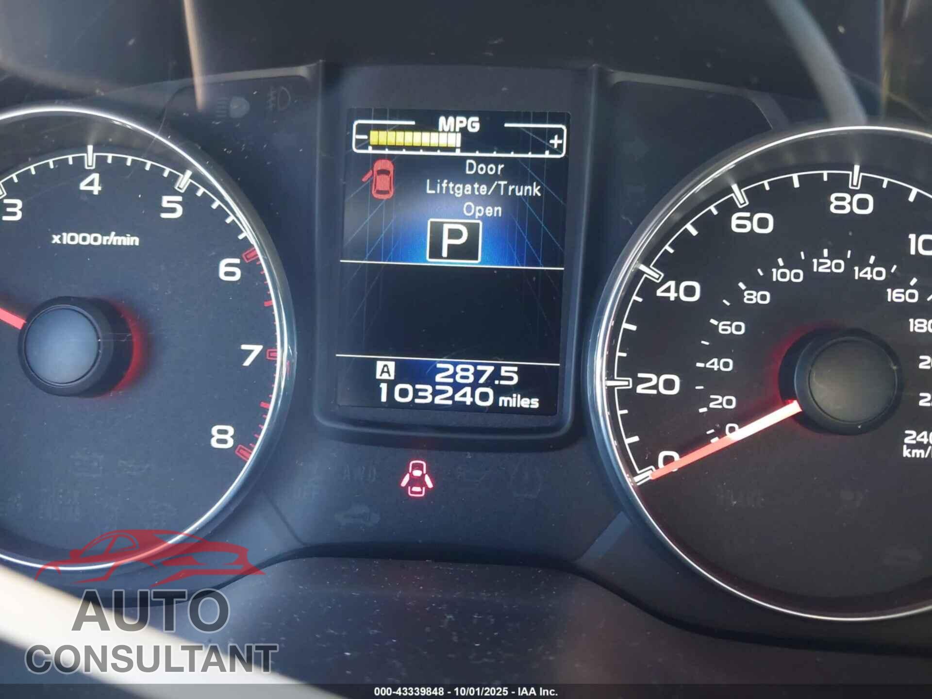 SUBARU OUTBACK 2014 - 4S4BRCFC4E3236234