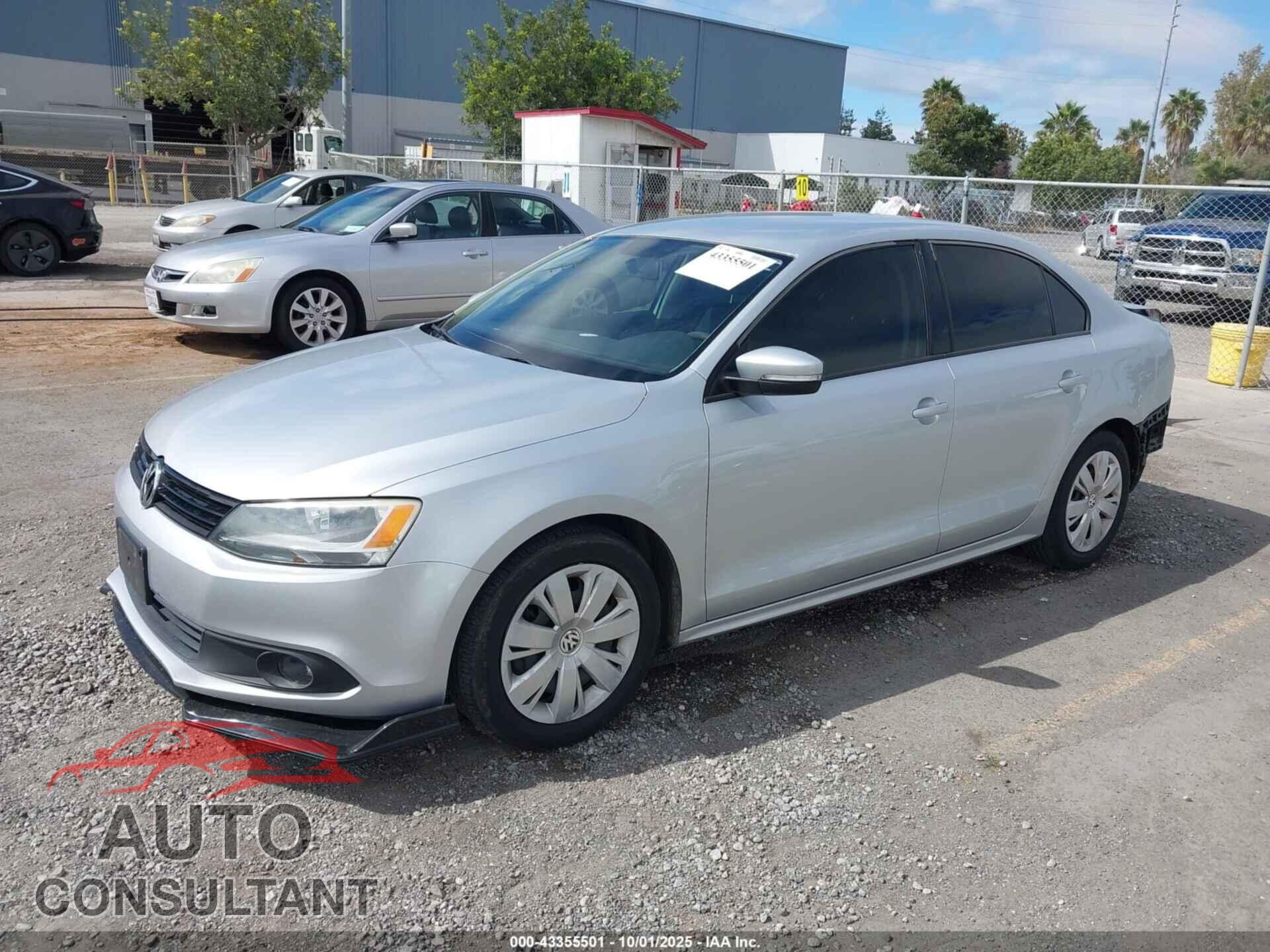 VOLKSWAGEN JETTA 2012 - 3VWBP7AJ6CM396700