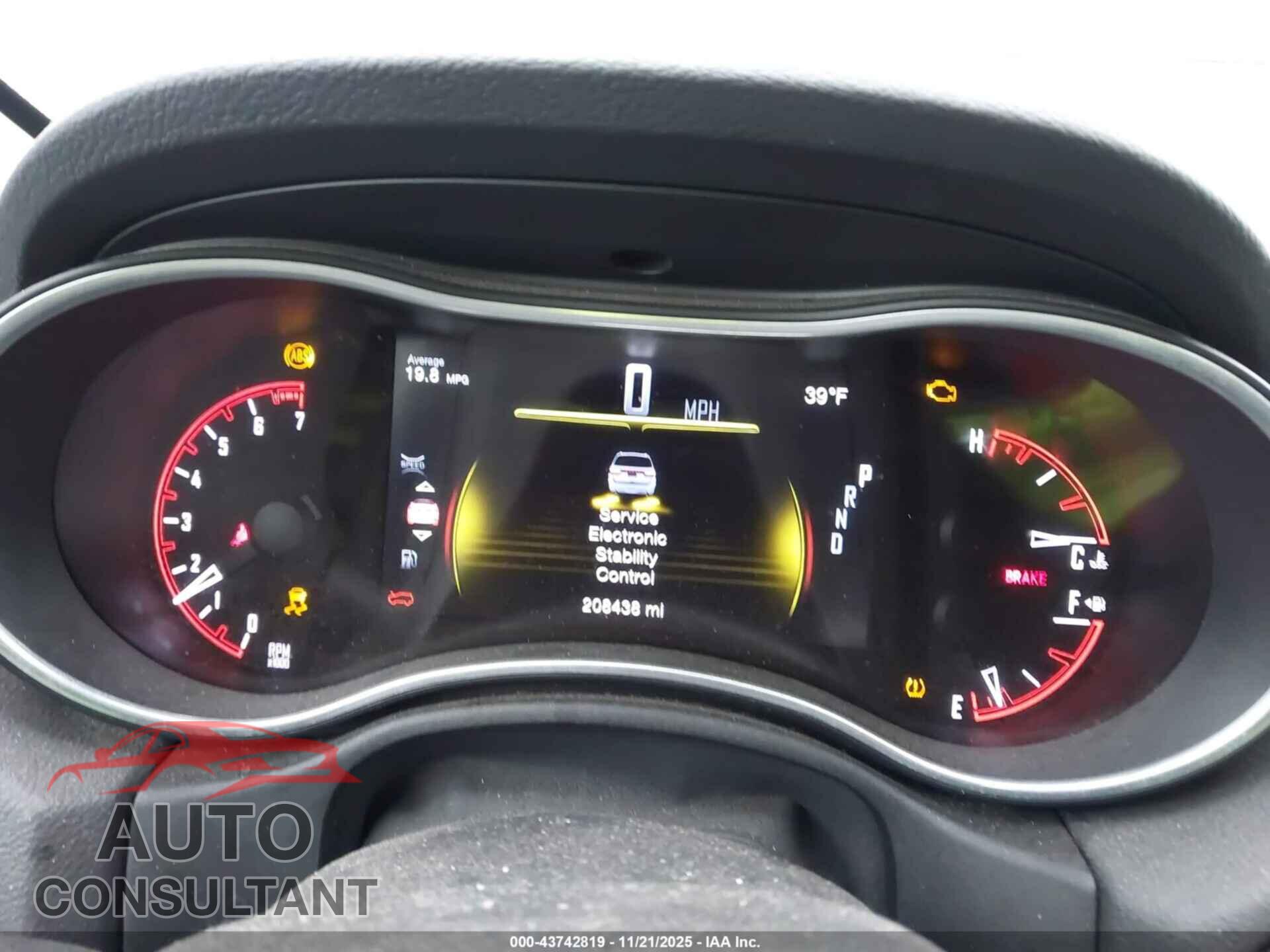 DODGE DURANGO 2019 - 1C4RDJEG7KC681654