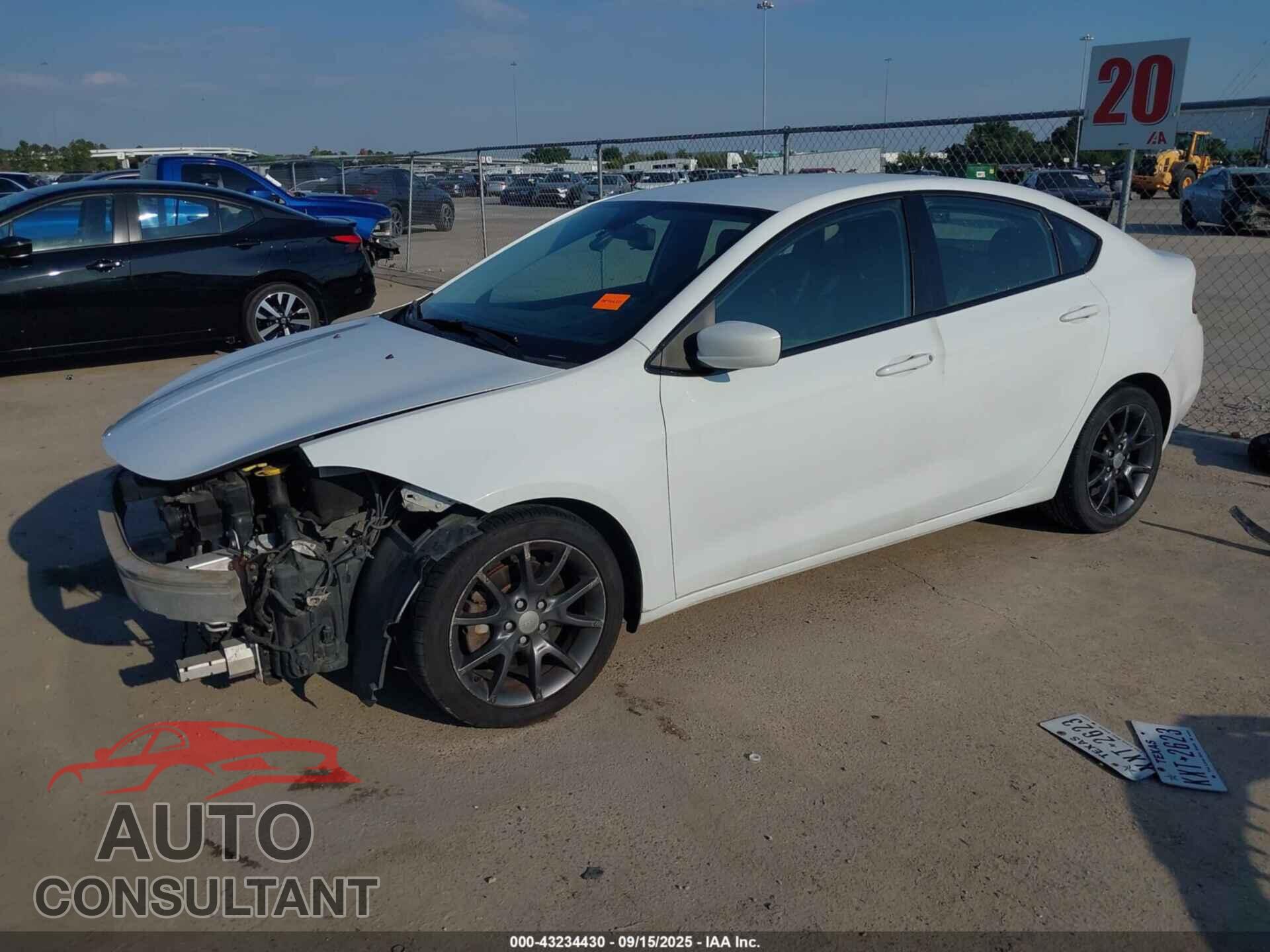 DODGE DART 2015 - 1C3CDFAA3FD392246