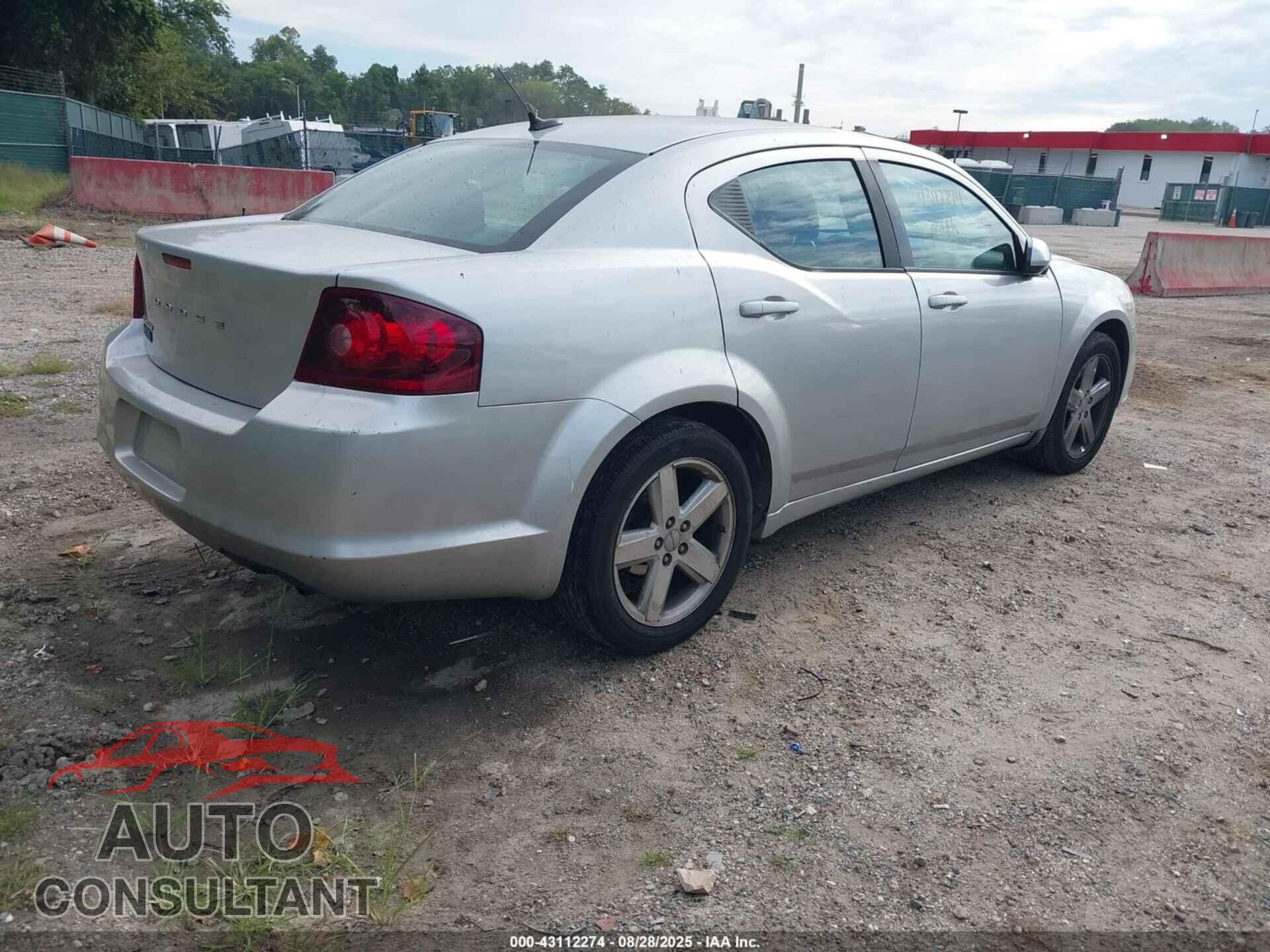 DODGE AVENGER 2012 - 1C3CDZCB3CN161778