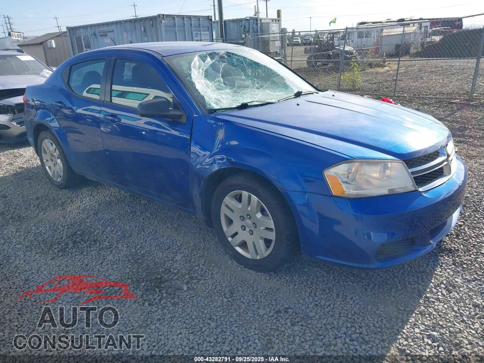 DODGE AVENGER 2013 - 1C3CDZAB8DN753228