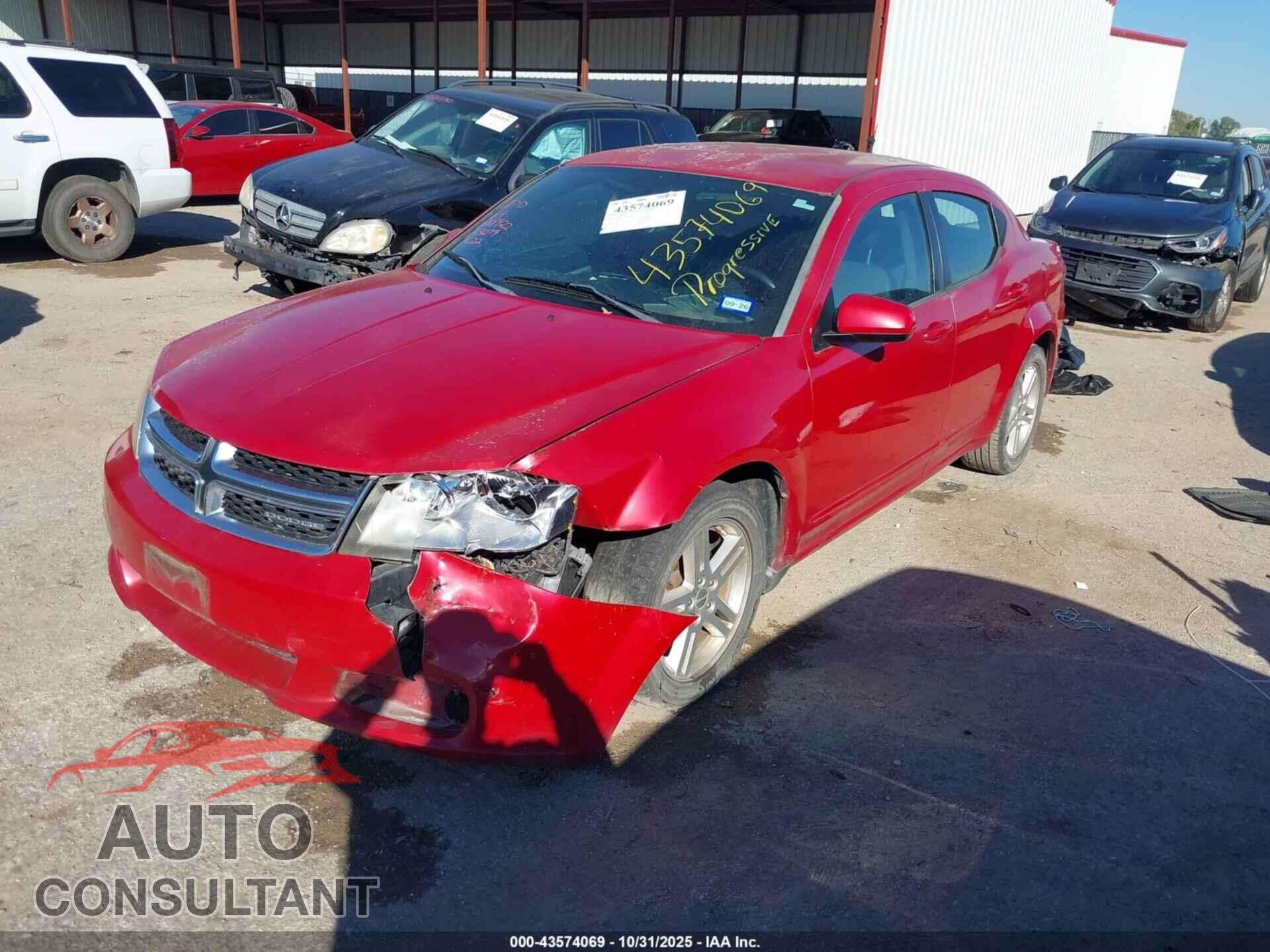DODGE AVENGER 2012 - 1C3CDZCB5CN143279