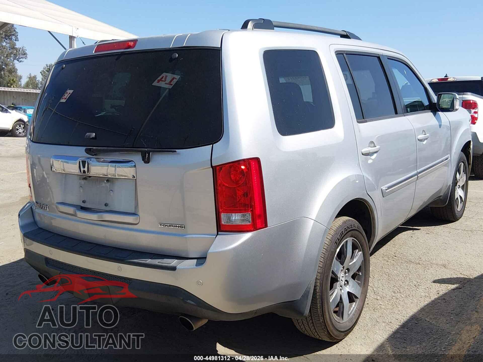 HONDA PILOT 2012 - 5FNYF3H99CB032246