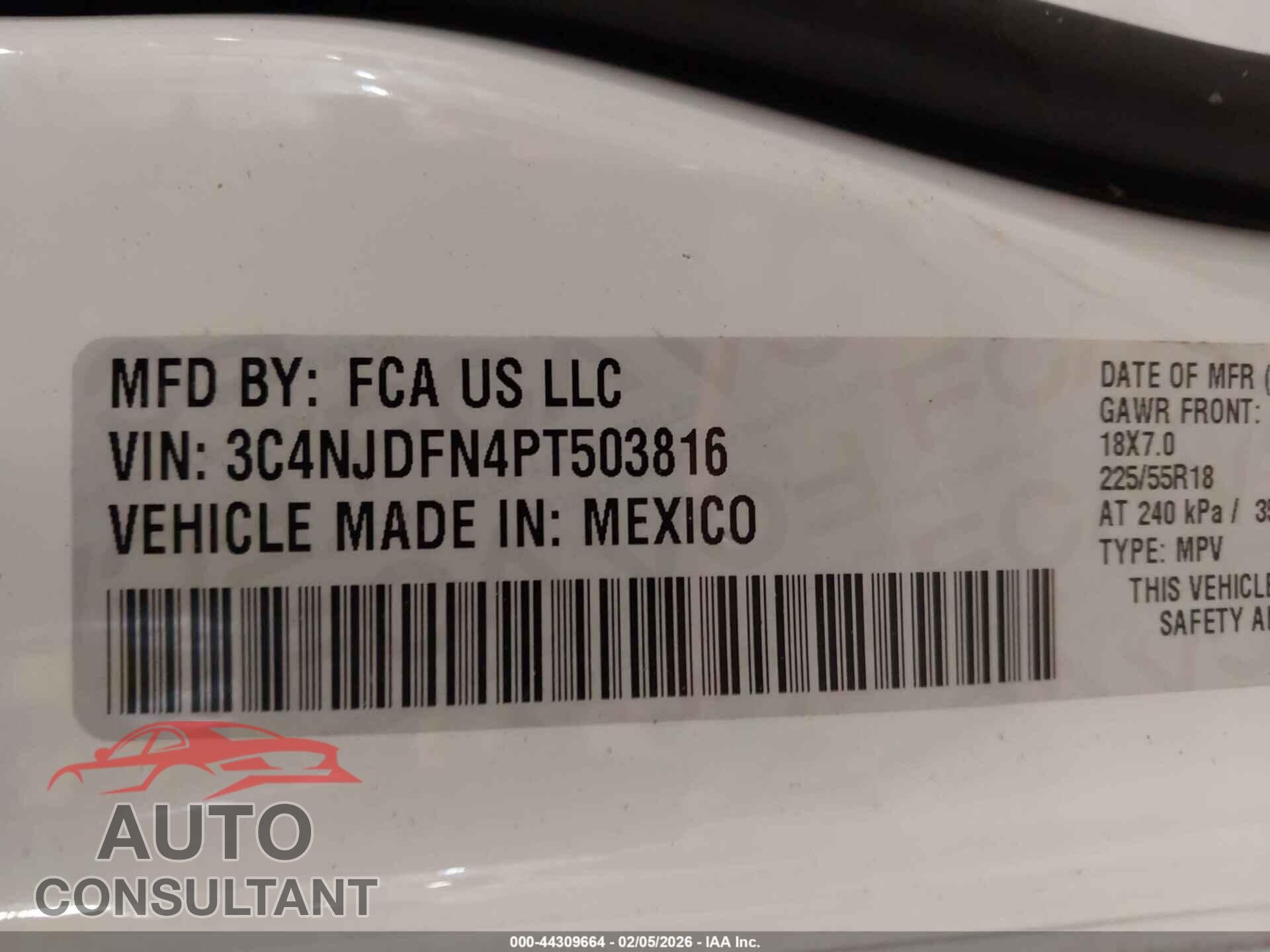 JEEP COMPASS 2023 - 3C4NJDFN4PT503816