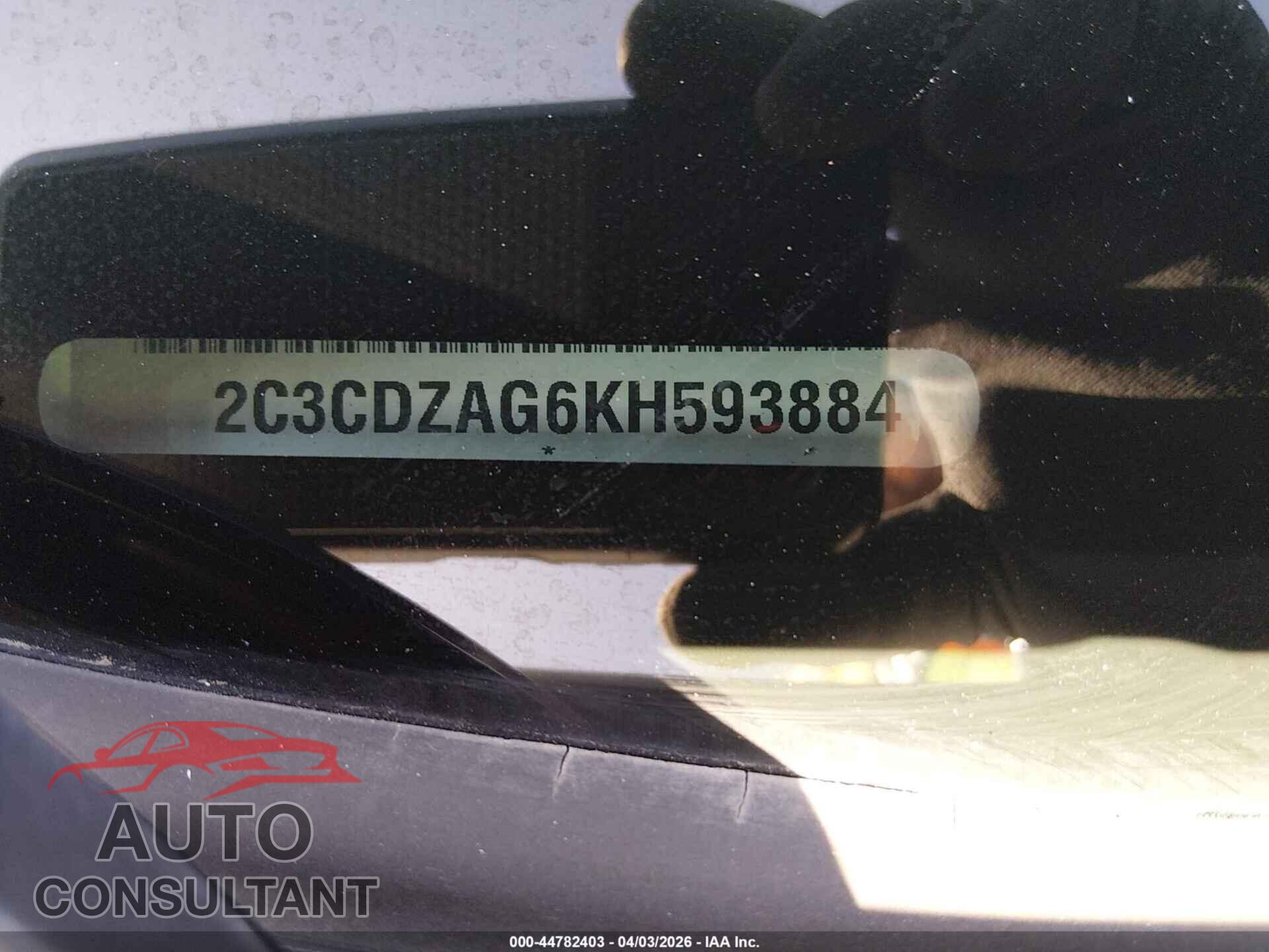 DODGE CHALLENGER 2019 - 2C3CDZAG6KH593884
