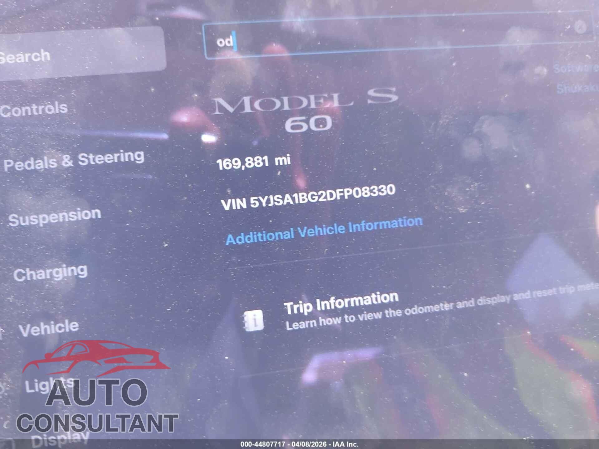 TESLA MODEL S 2013 - 5YJSA1BG2DFP08330