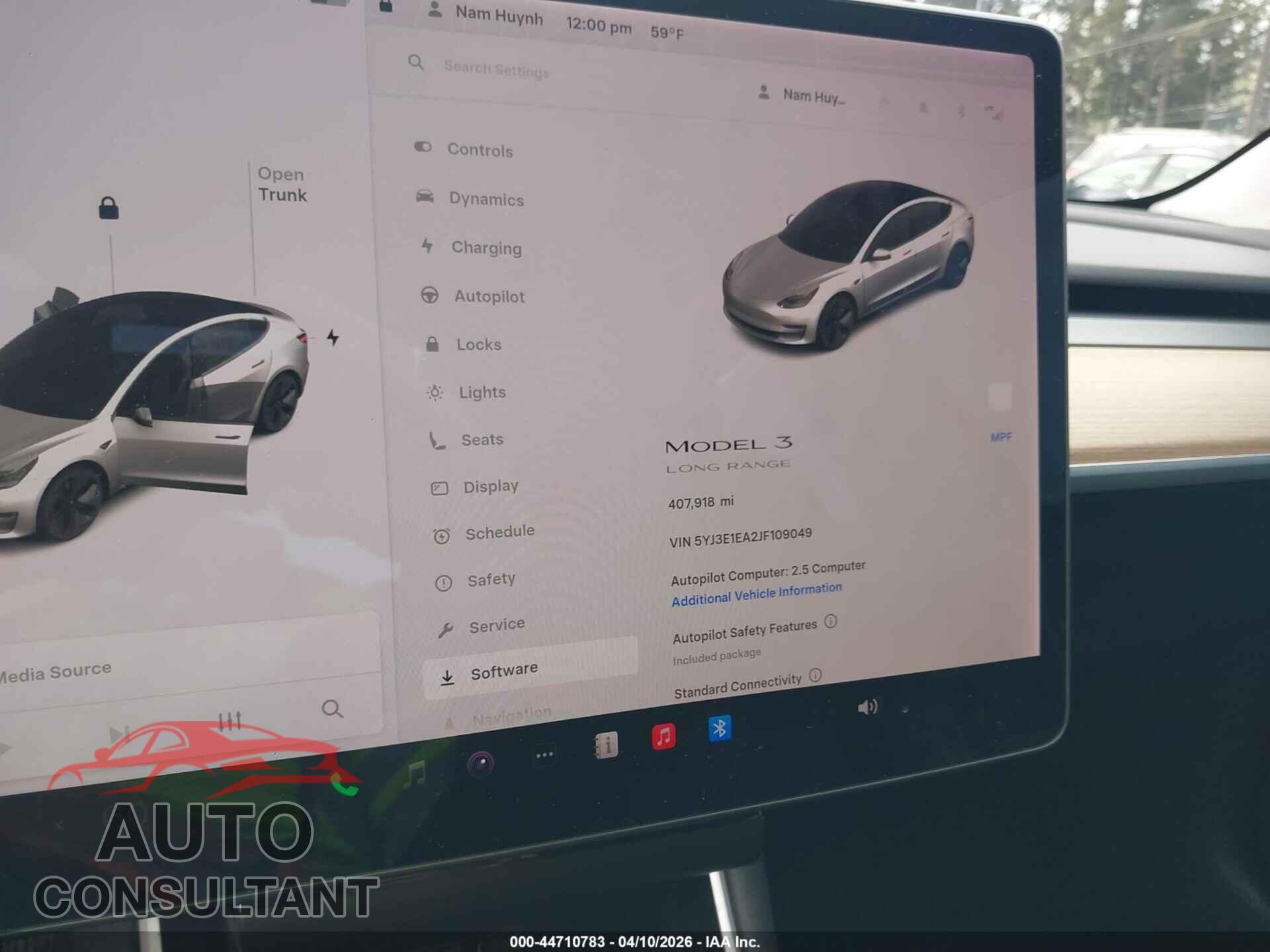 TESLA MODEL 3 2018 - 5YJ3E1EA2JF109049