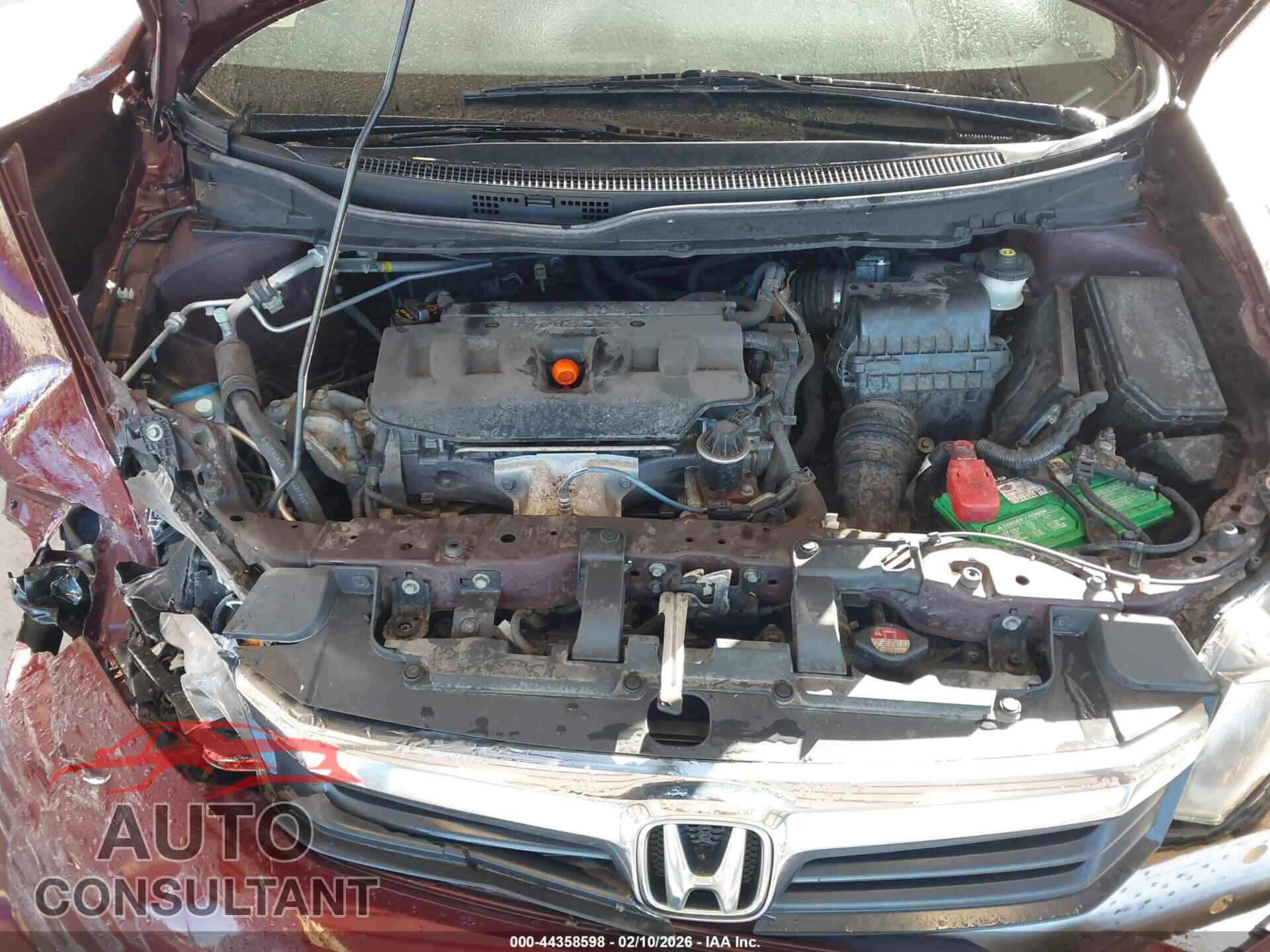 HONDA CIVIC 2012 - 2HGFB2F54CH537331