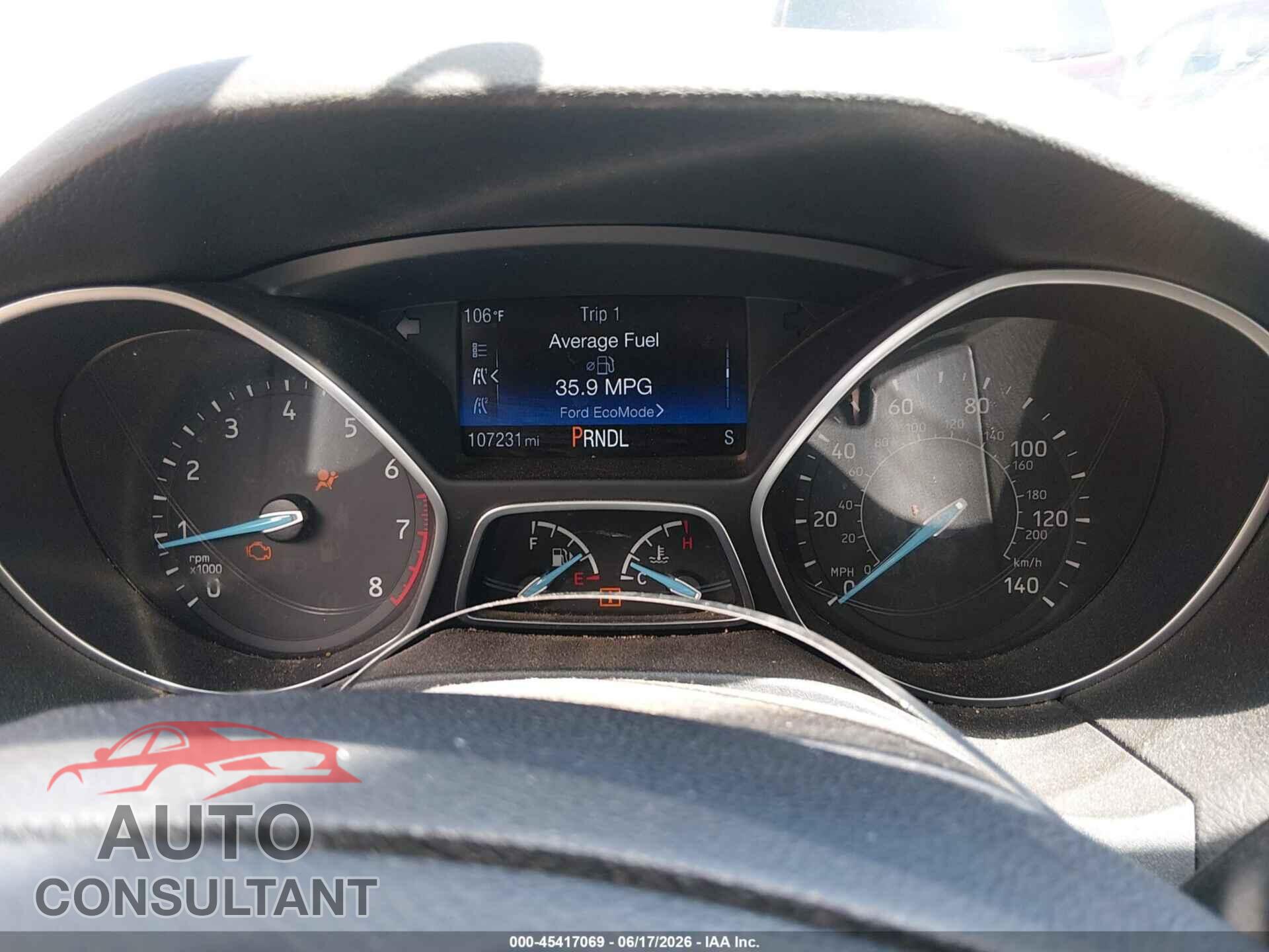 FORD FOCUS 2017 - 1FADP3F27HL263304