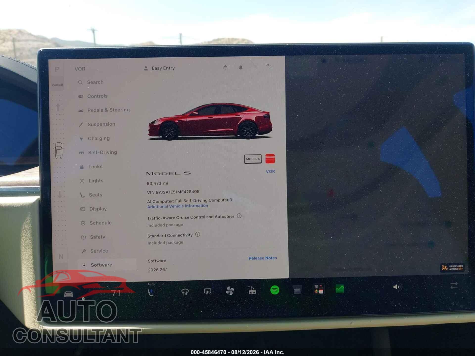 TESLA MODEL S 2021 - 5YJSA1E51MF428408
