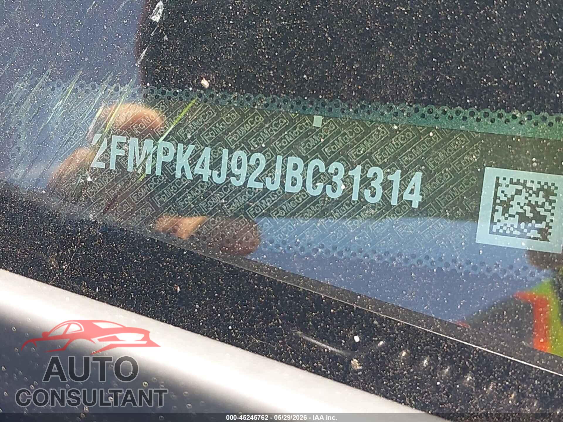 FORD EDGE 2018 - 2FMPK4J92JBC31314