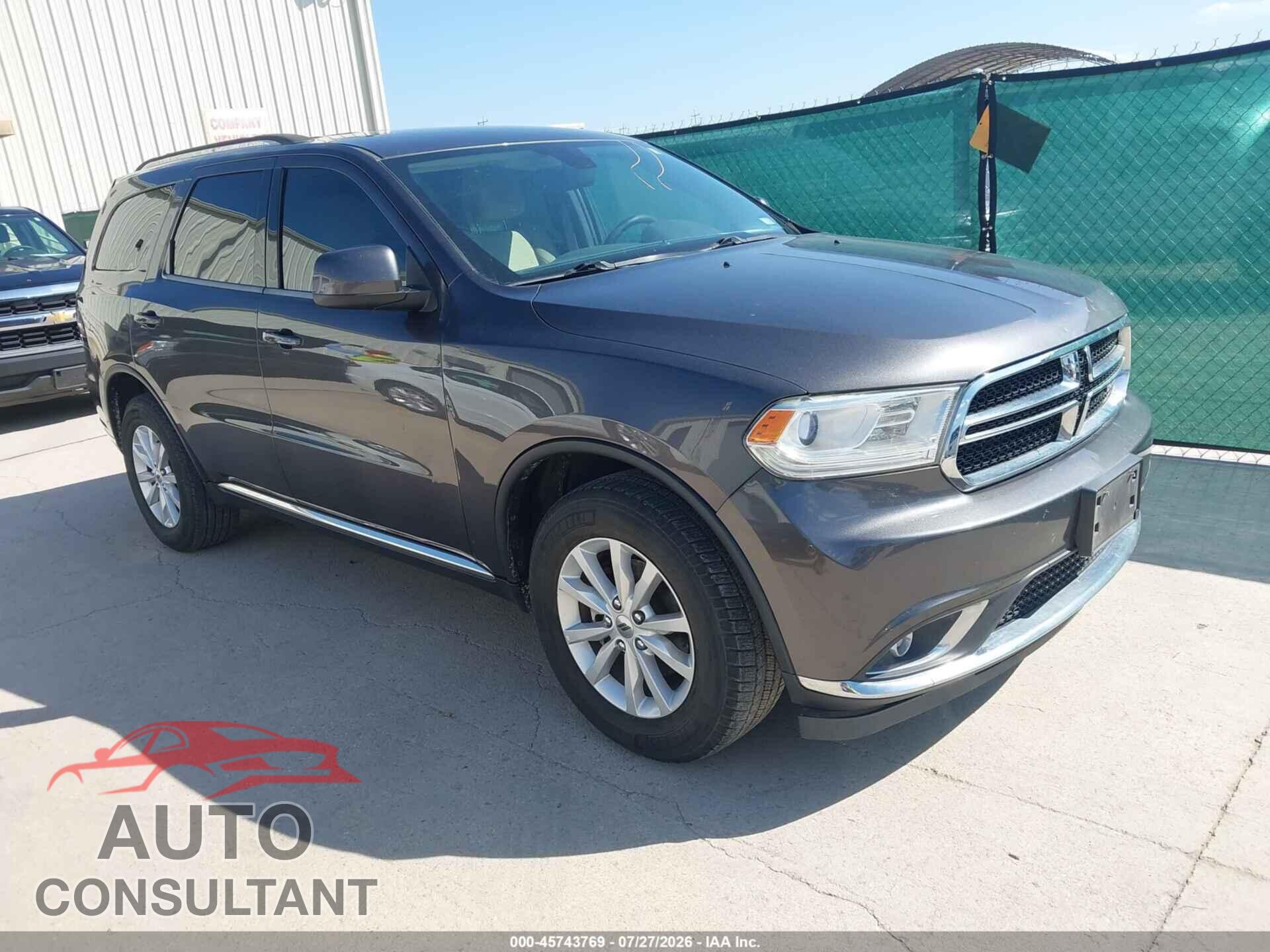 DODGE DURANGO 2019 - 1C4RDJAG7KC844633