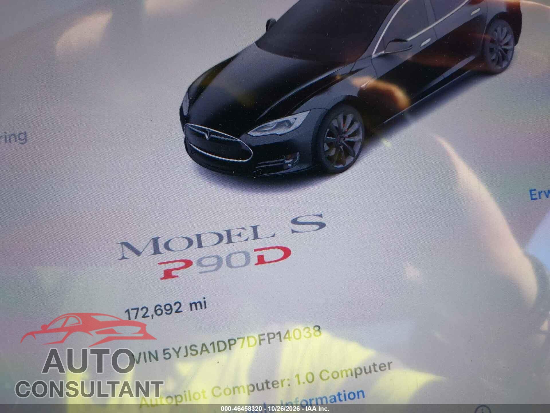 TESLA MODEL S 2015 - 5YJSA1V47FF100372