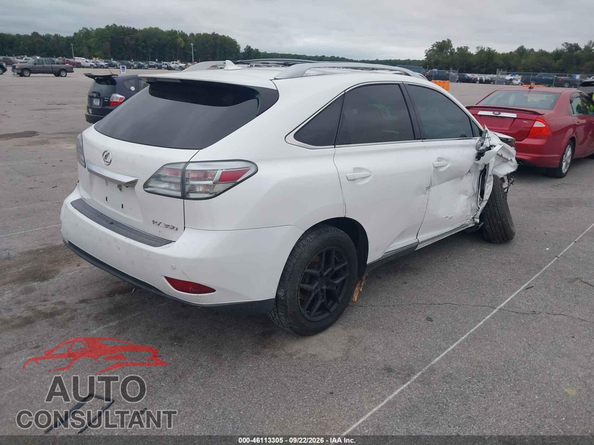 LEXUS RX 350 2012 - 2T2BK1BA7CC144973