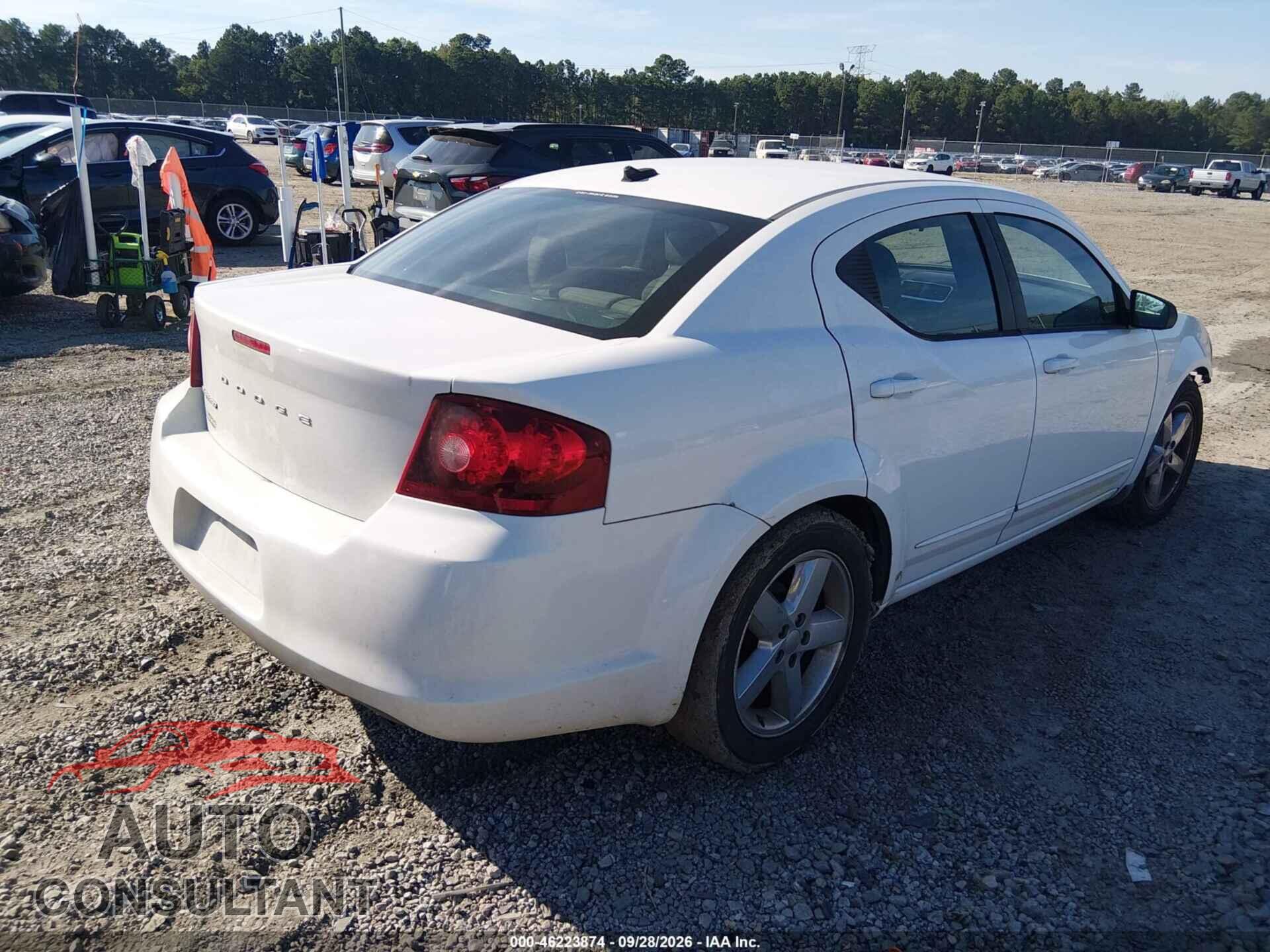 DODGE AVENGER 2012 - 1C3CDZAB5CN185423