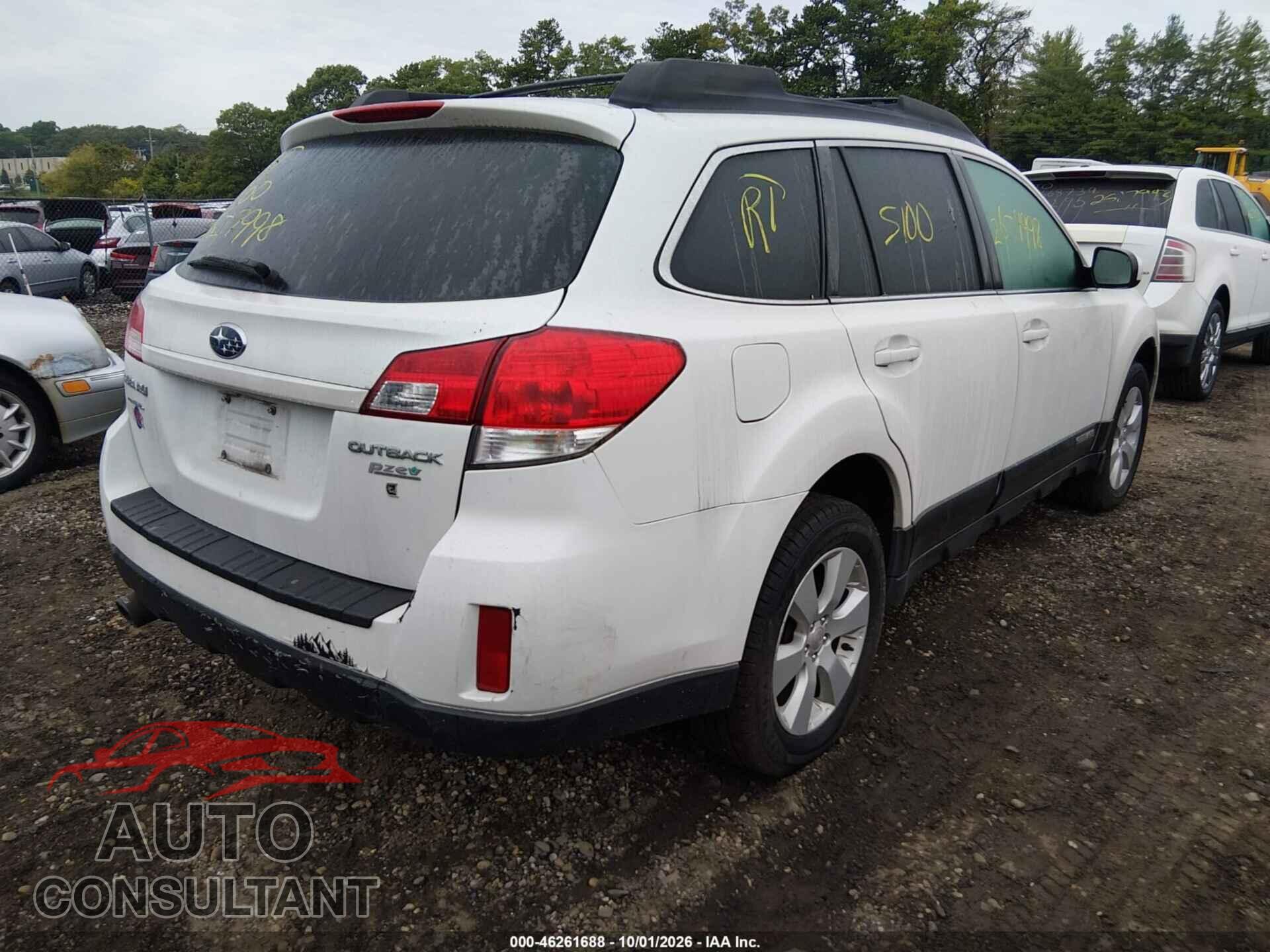 SUBARU OUTBACK 2010 - 4S4BRBGC1A3338609