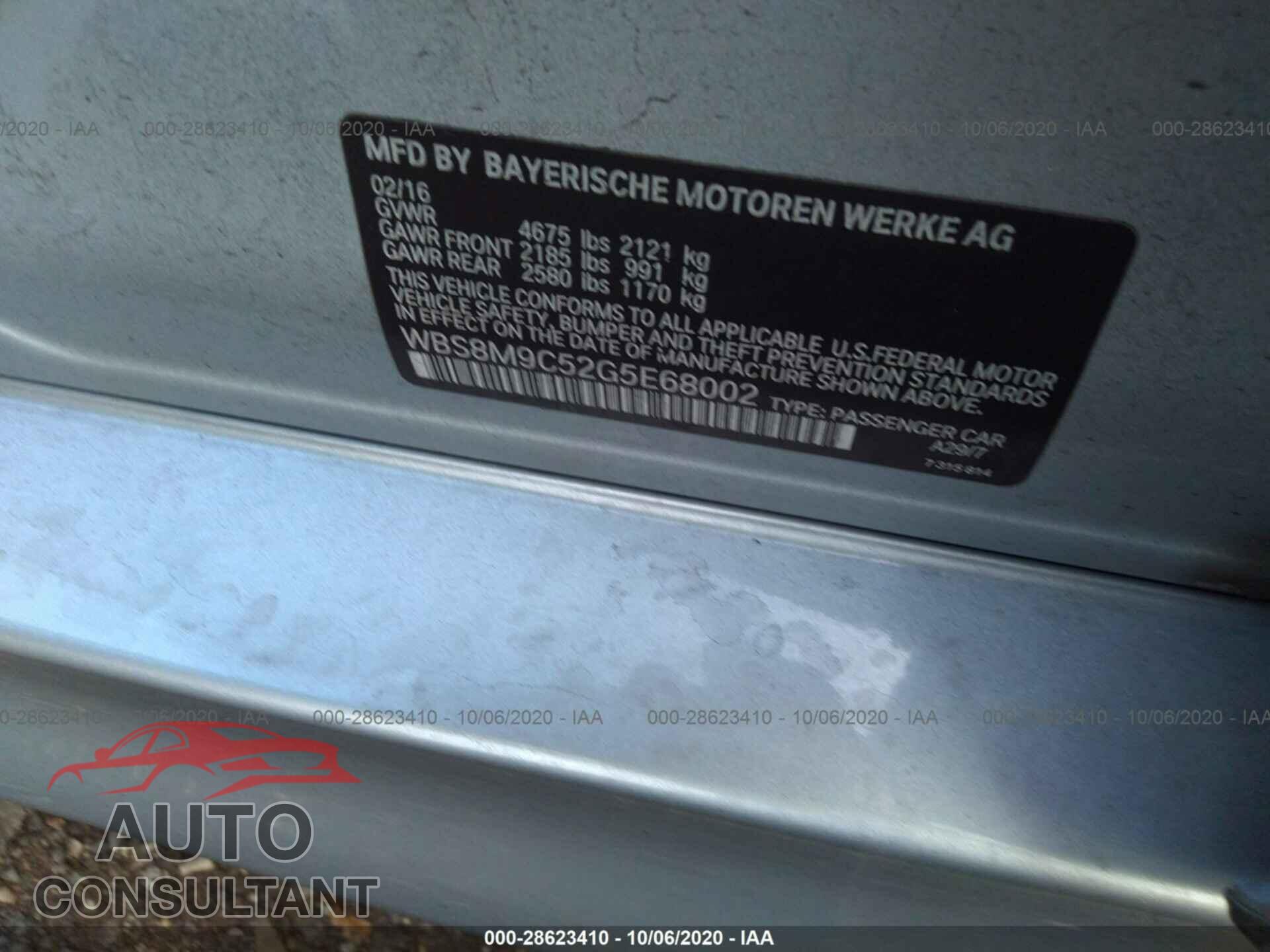 BMW M3 2016 - WBS8M9C52G5E68002