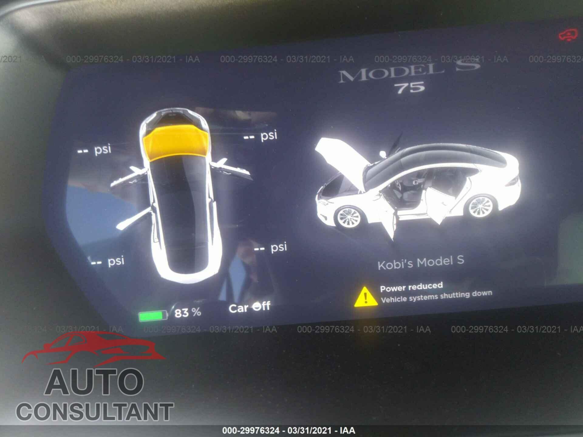 TESLA MODEL S 2017 - 5YJSA1E11HF217518