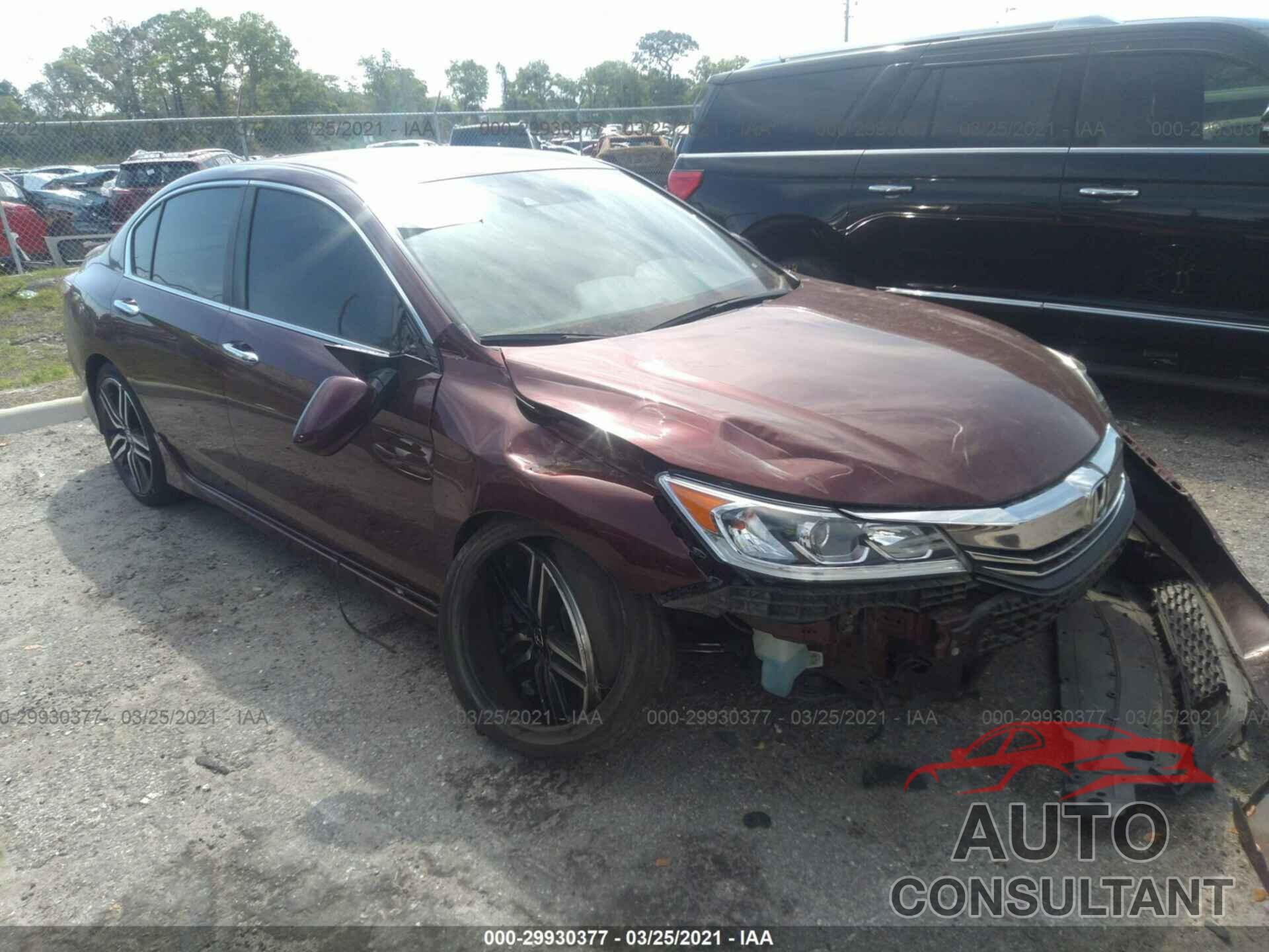 HONDA ACCORD SEDAN 2016 - 1HGCR2F62GA147467