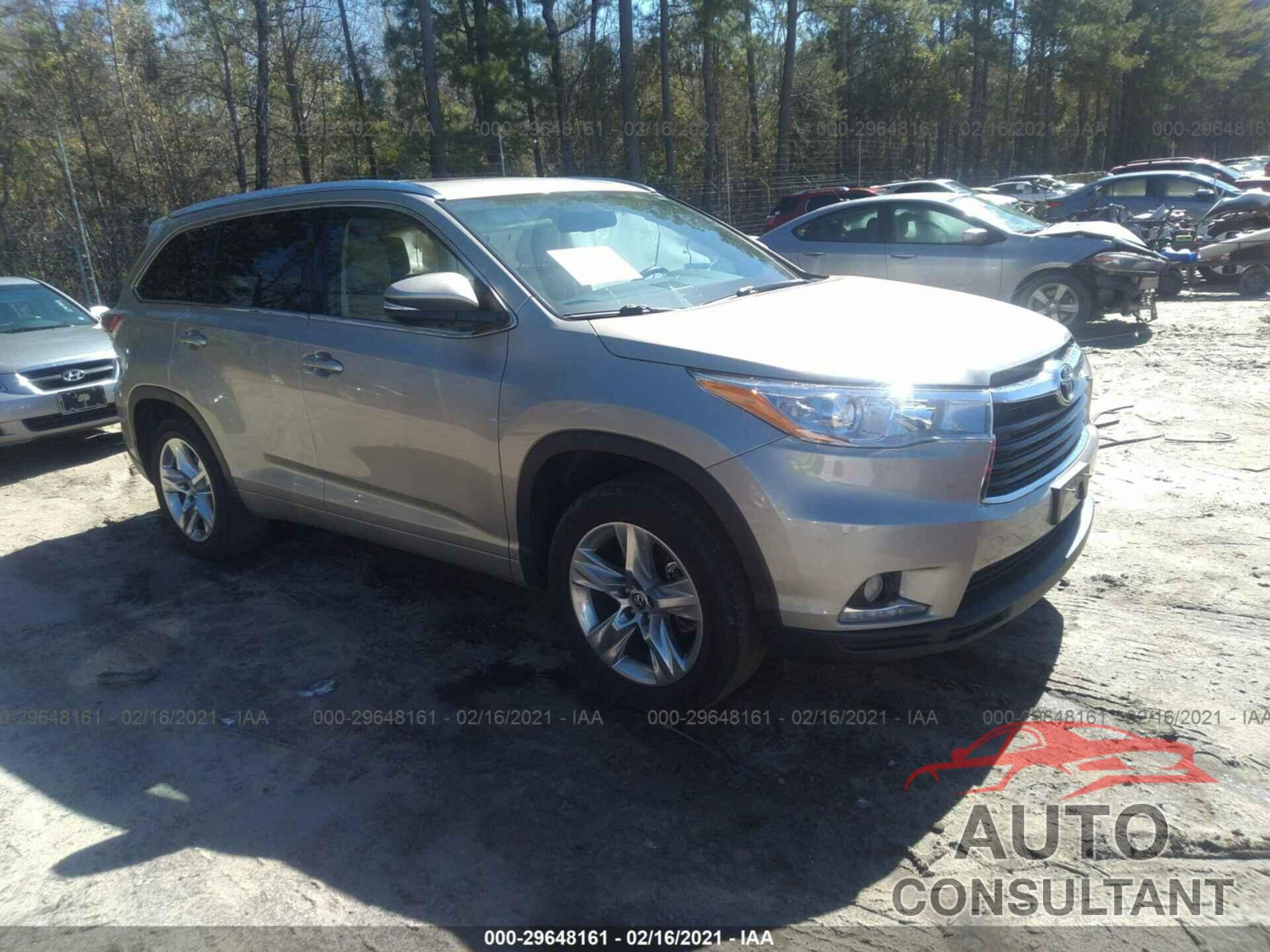TOYOTA HIGHLANDER 2016 - 5TDYKRFH1GS127894