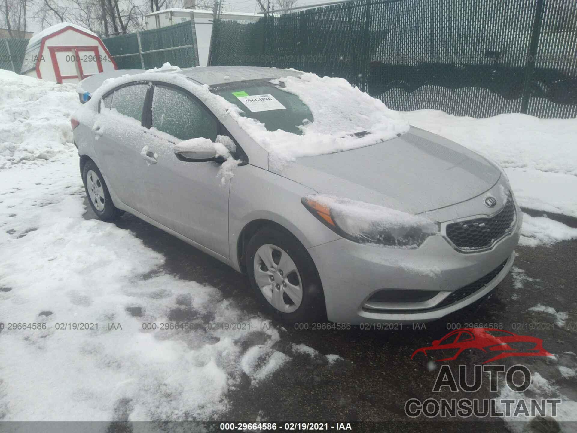 KIA FORTE 2016 - KNAFX4A69G5608786