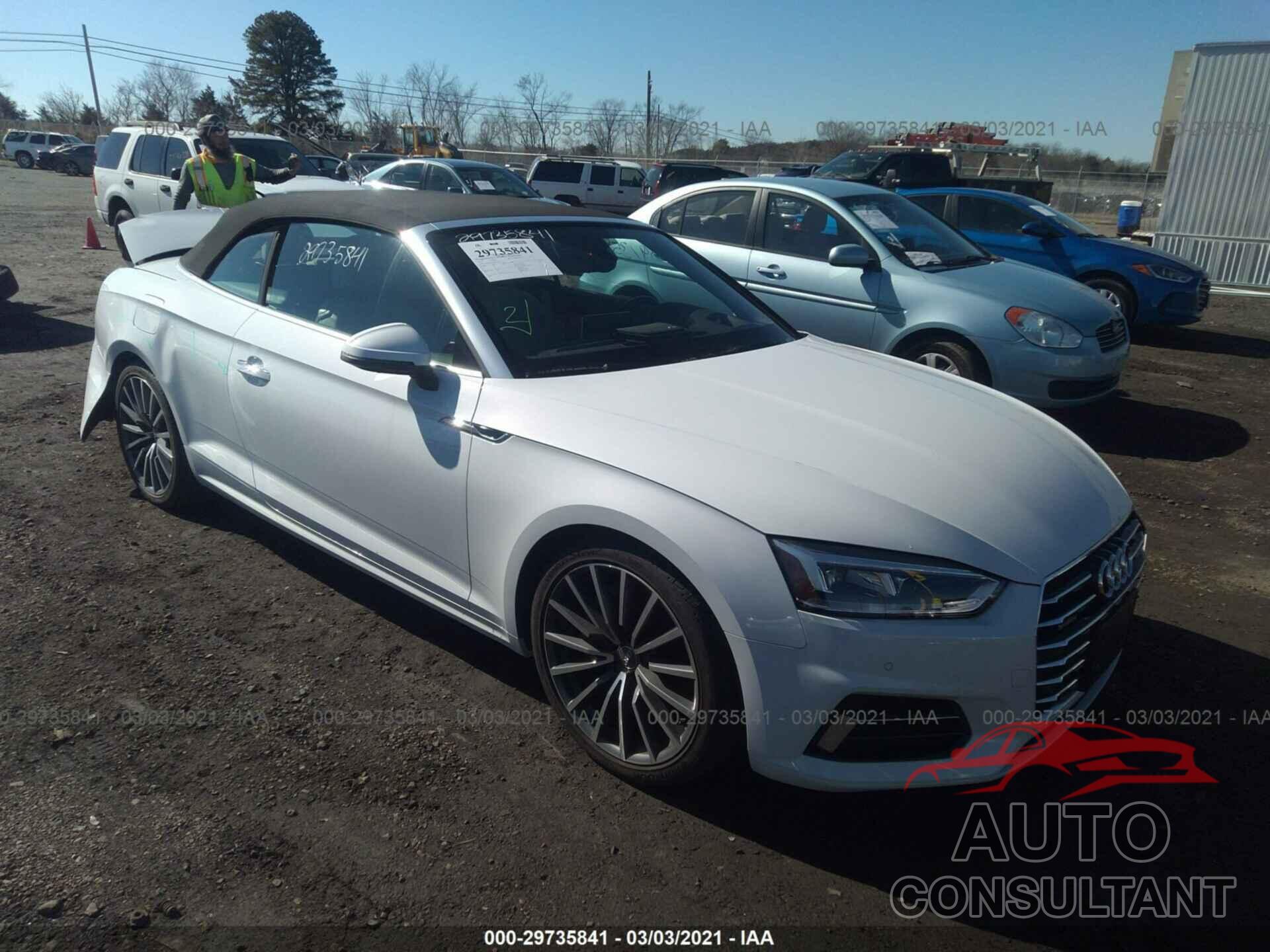 AUDI A5 CABRIOLET 2018 - WAU2NGF51JN001536