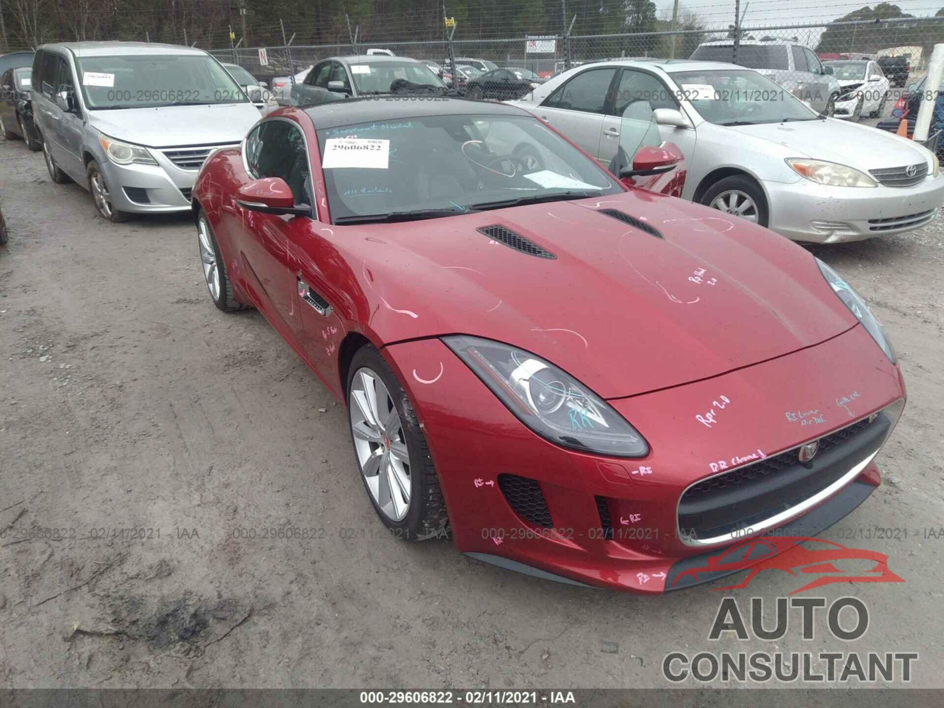 JAGUAR F-TYPE 2016 - SAJWA6ATXG8K34856