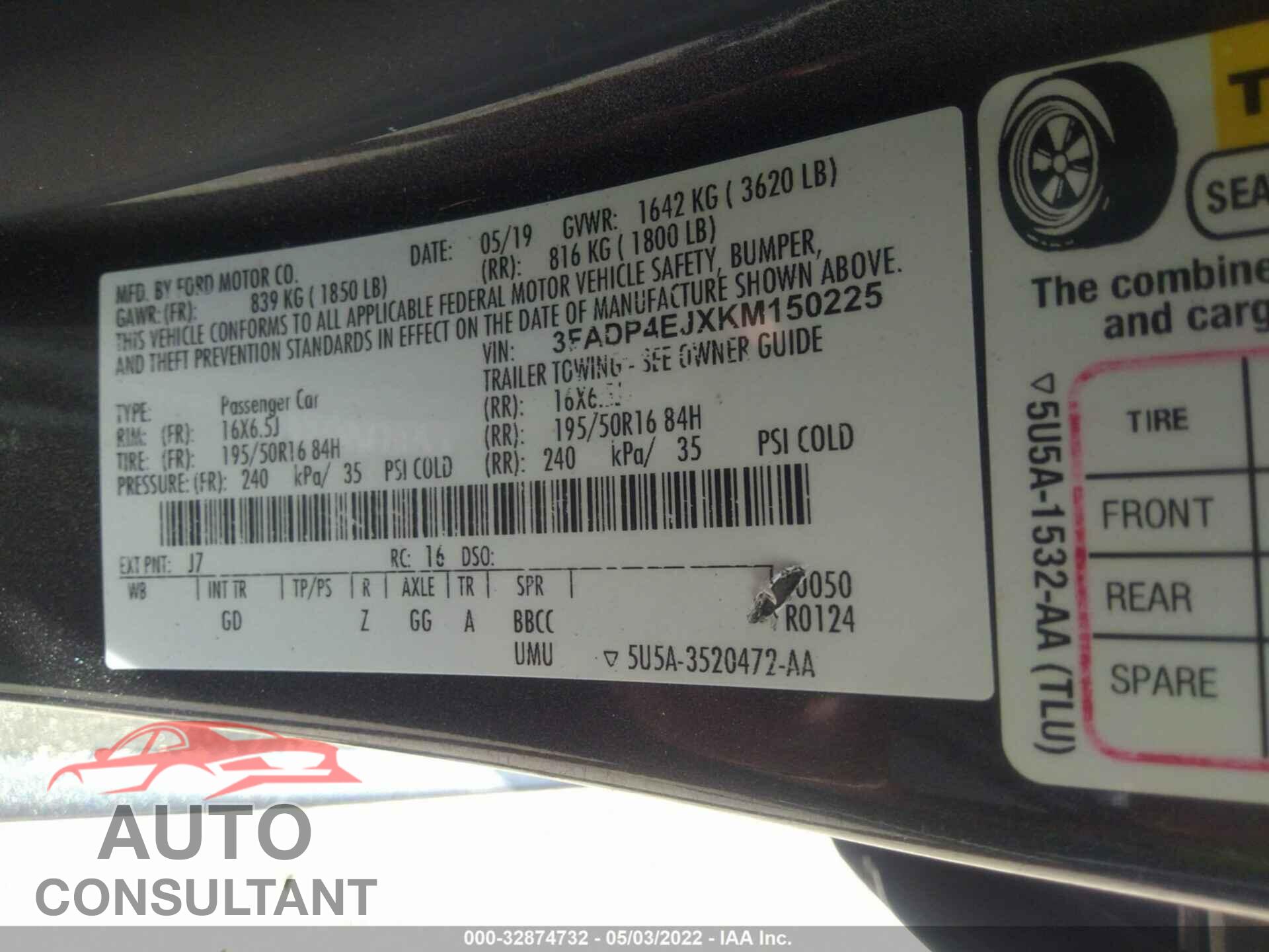 FORD FIESTA 2019 - 3FADP4EJXKM150225