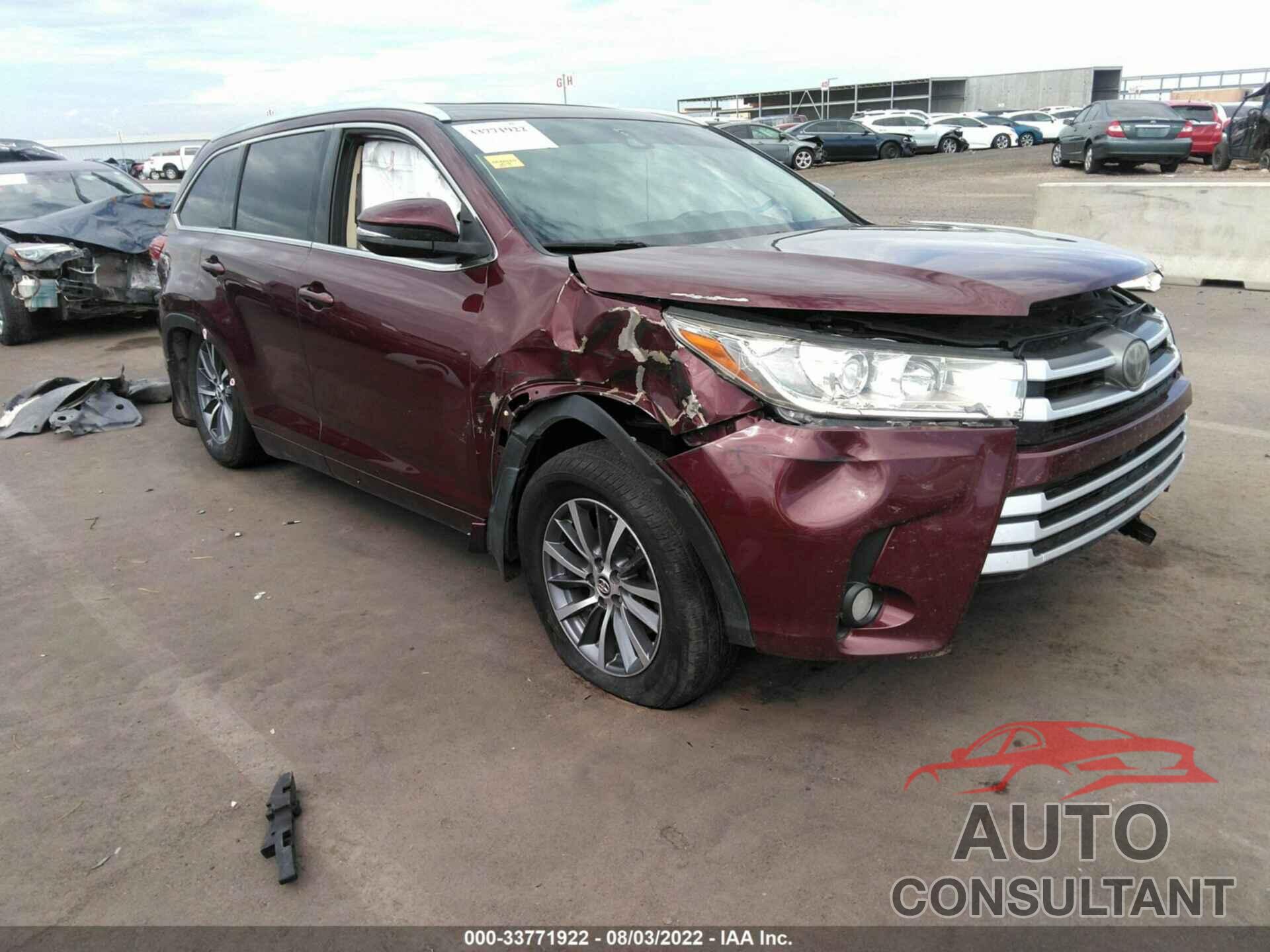 TOYOTA HIGHLANDER 2017 - 5TDJZRFH4HS359212