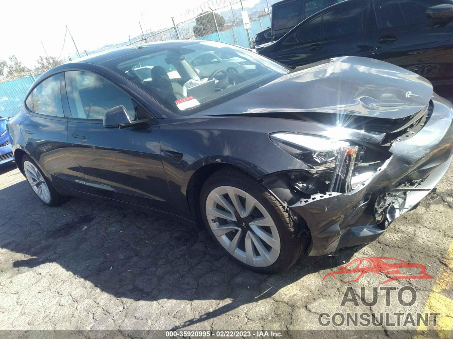TESLA MODEL 3 2022 - 5YJ3E1EB9NF233902
