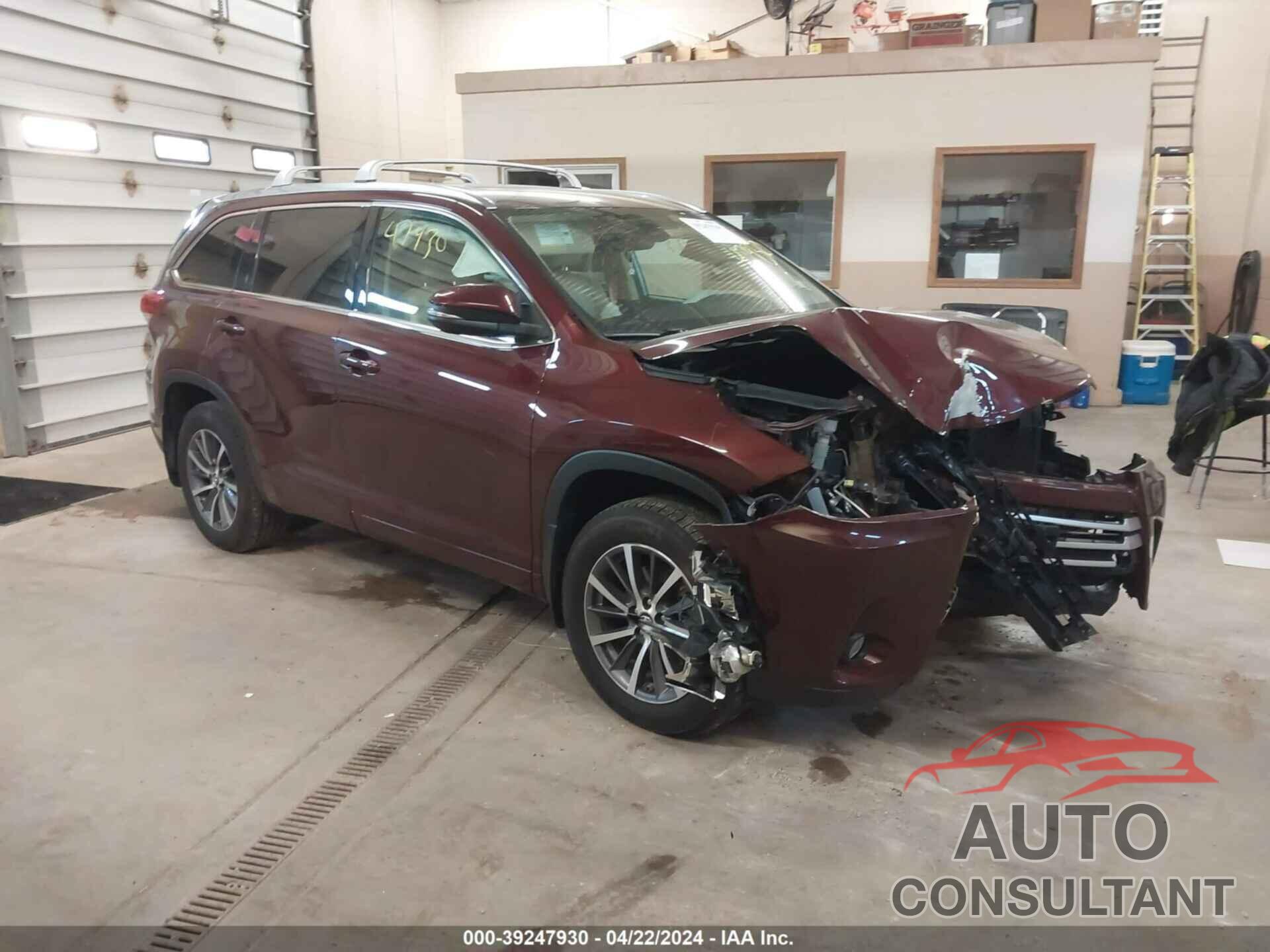 TOYOTA HIGHLANDER 2017 - 5TDJZRFH5HS478502