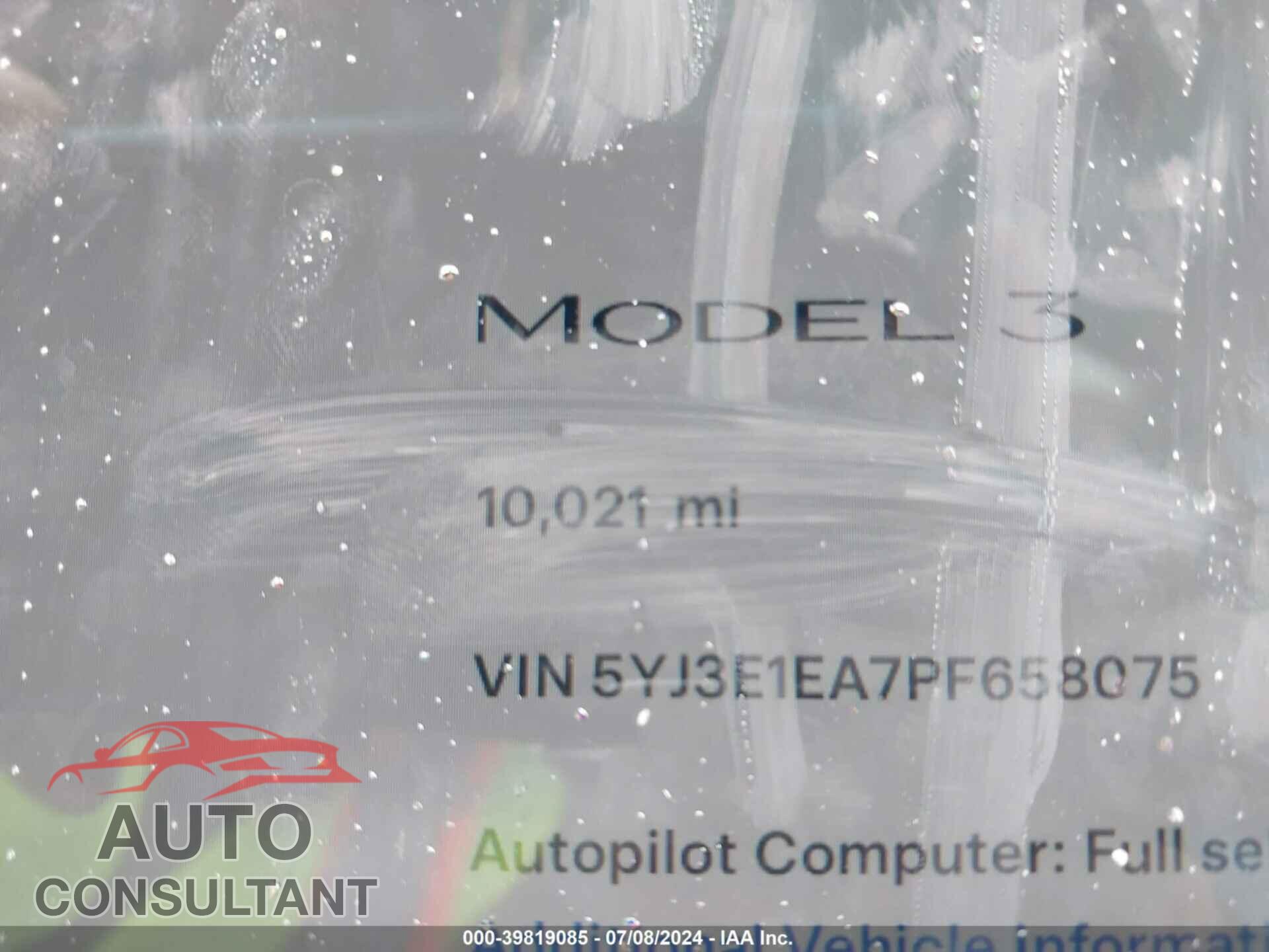 TESLA MODEL 3 2023 - 5YJ3E1EA7PF658075