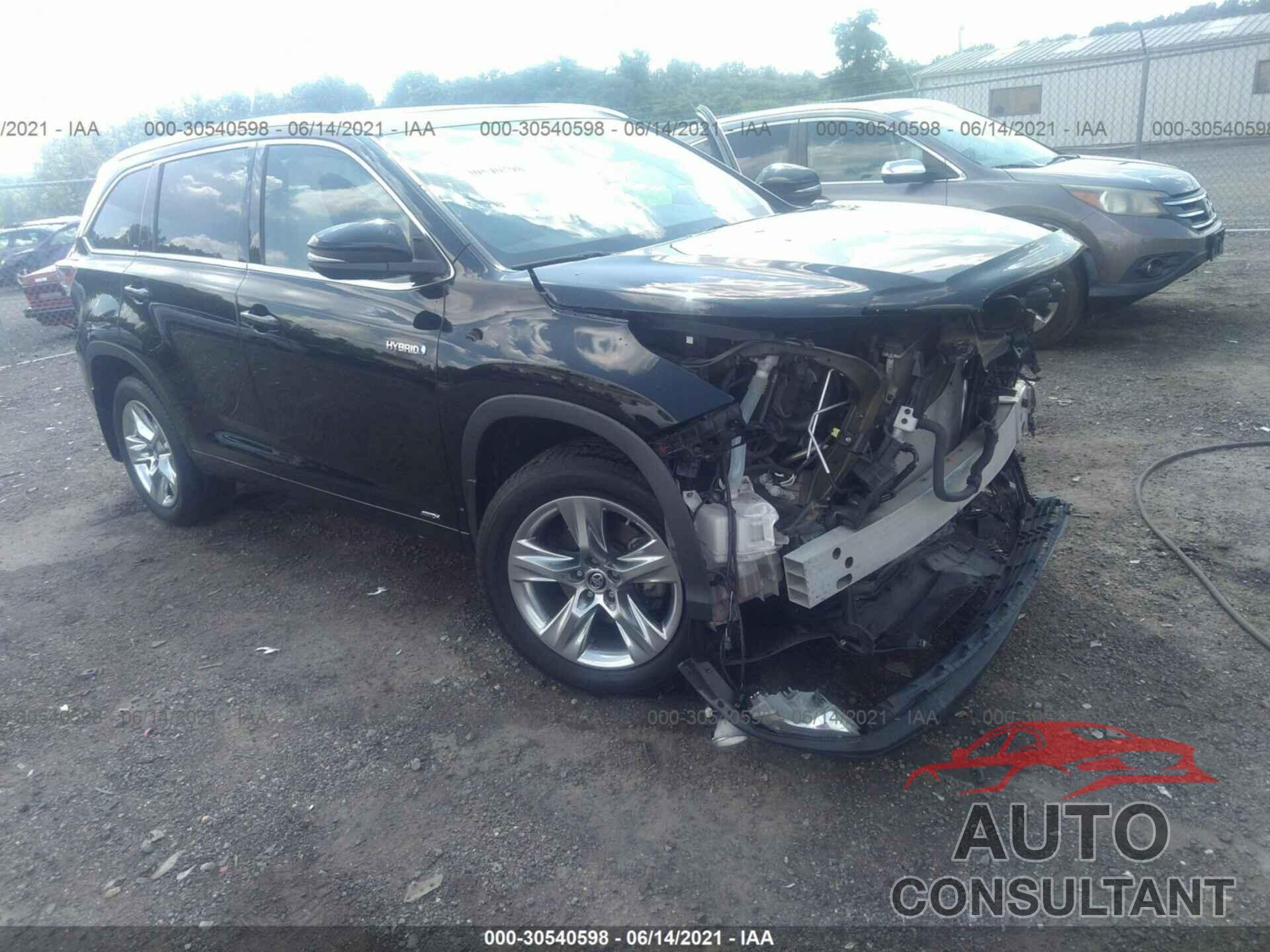 TOYOTA HIGHLANDER HYBRID 2016 - 5TDDCRFHXGS014103