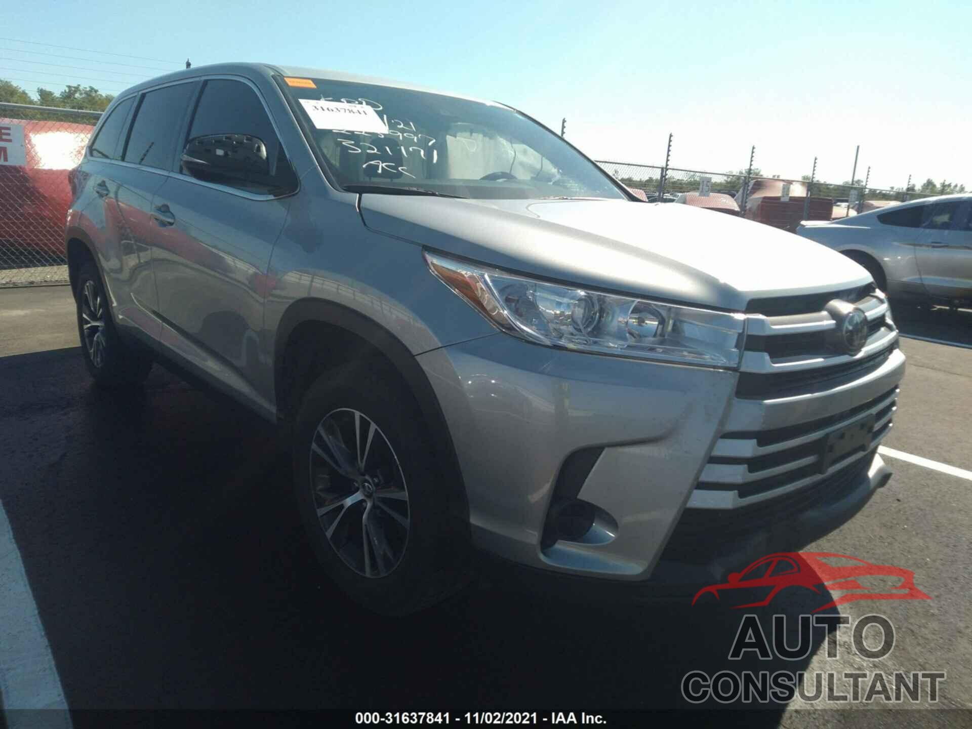 TOYOTA HIGHLANDER 2019 - 5TDZZRFHXKS321171