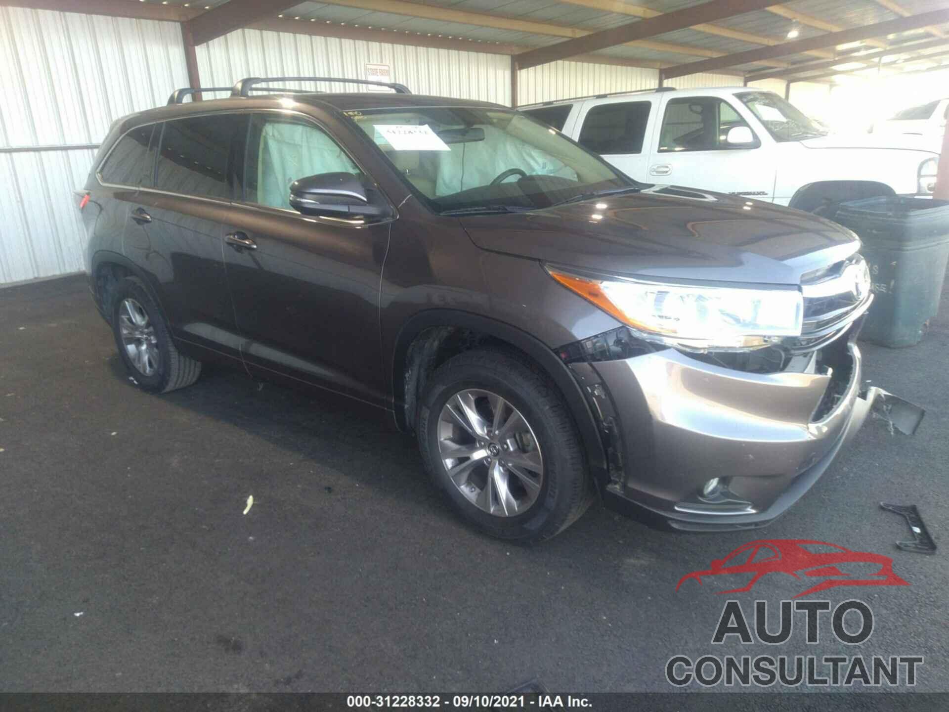 TOYOTA HIGHLANDER 2016 - 5TDZKRFH8GS123149