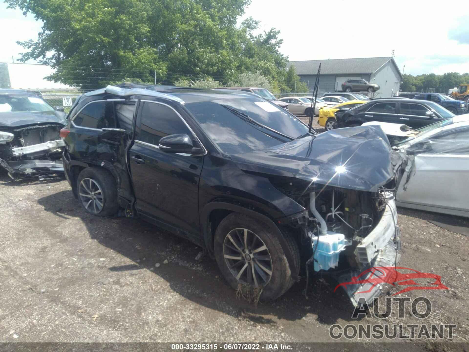 TOYOTA HIGHLANDER 2017 - 5TDJZRFH8HS472466