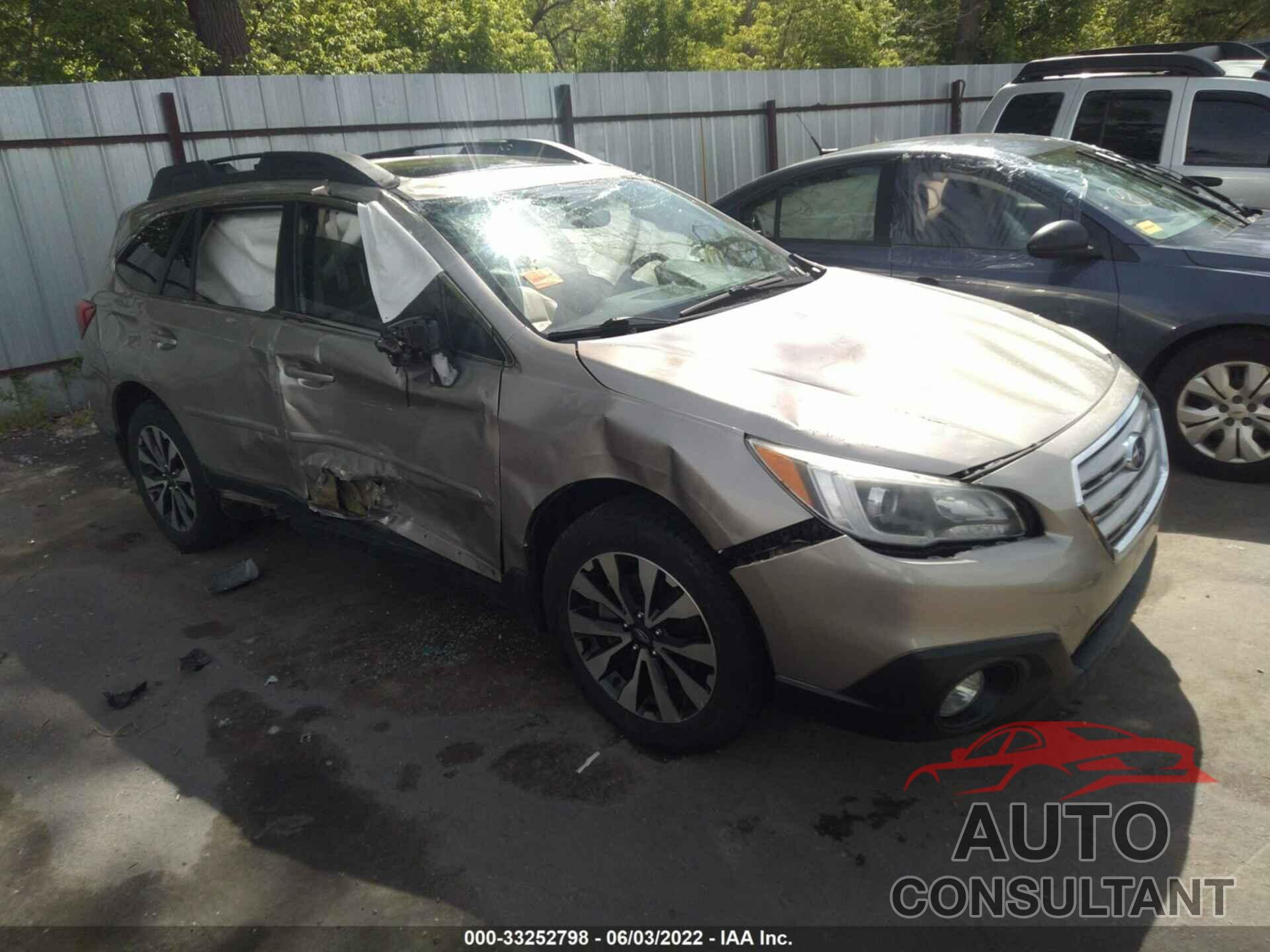 SUBARU OUTBACK 2016 - 4S4BSANC6G3309147