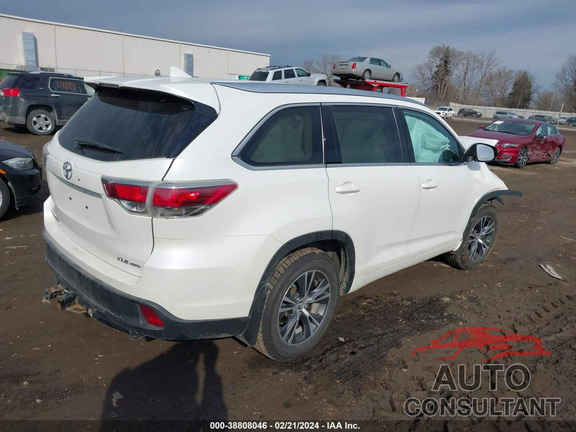 TOYOTA HIGHLANDER 2016 - 5TDJKRFH2GS505934