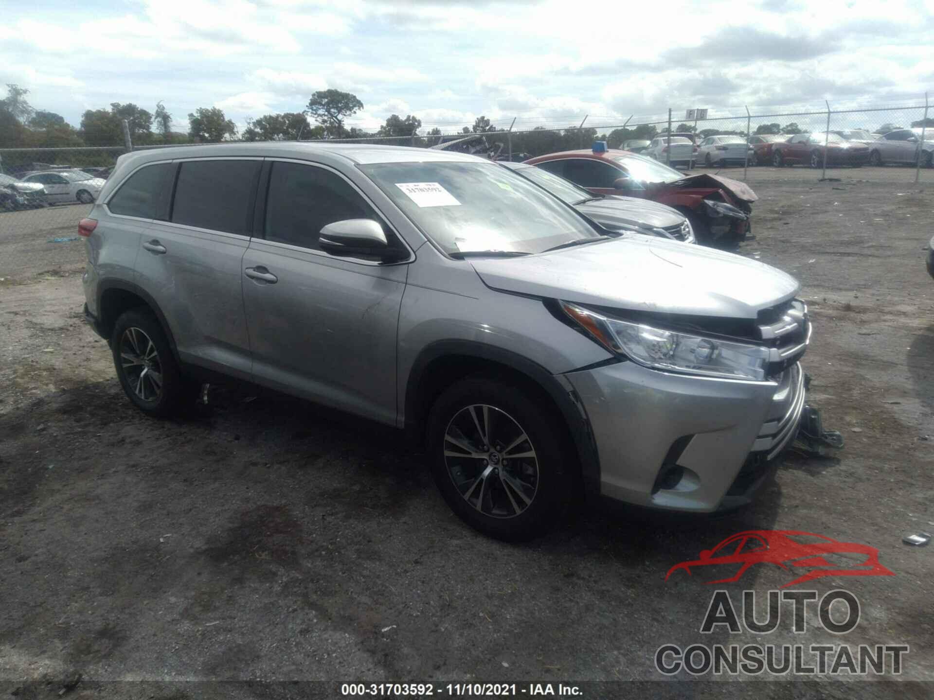 TOYOTA HIGHLANDER 2019 - 5TDZARFH8KS059738