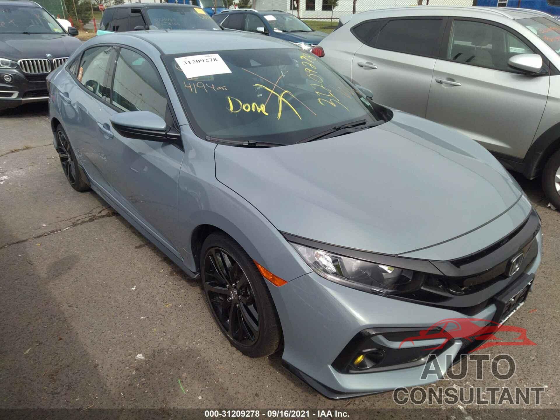 HONDA CIVIC HATCHBACK 2021 - SHHFK7H49MU416848